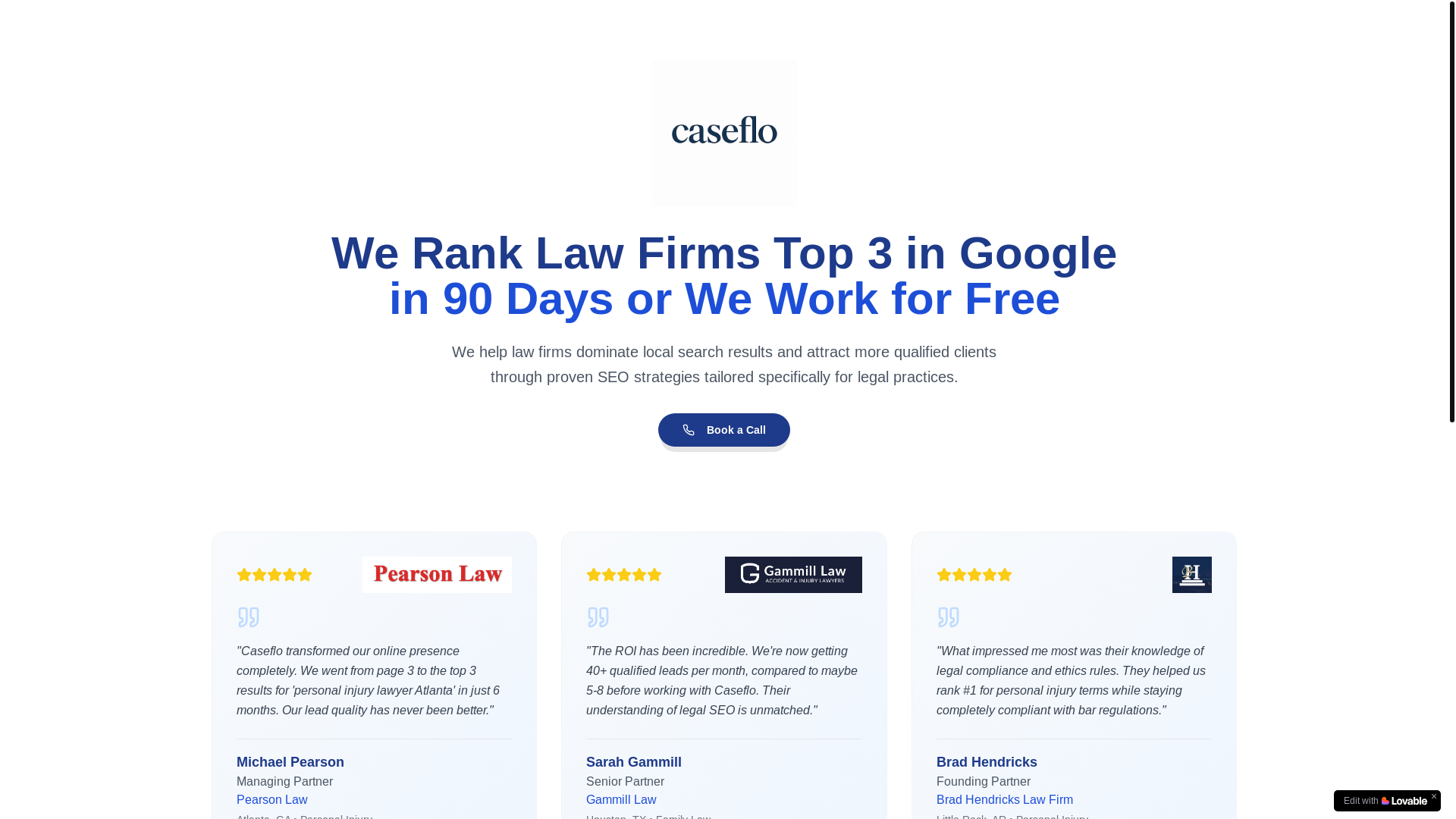 website screenshot of https://caseflo.co/