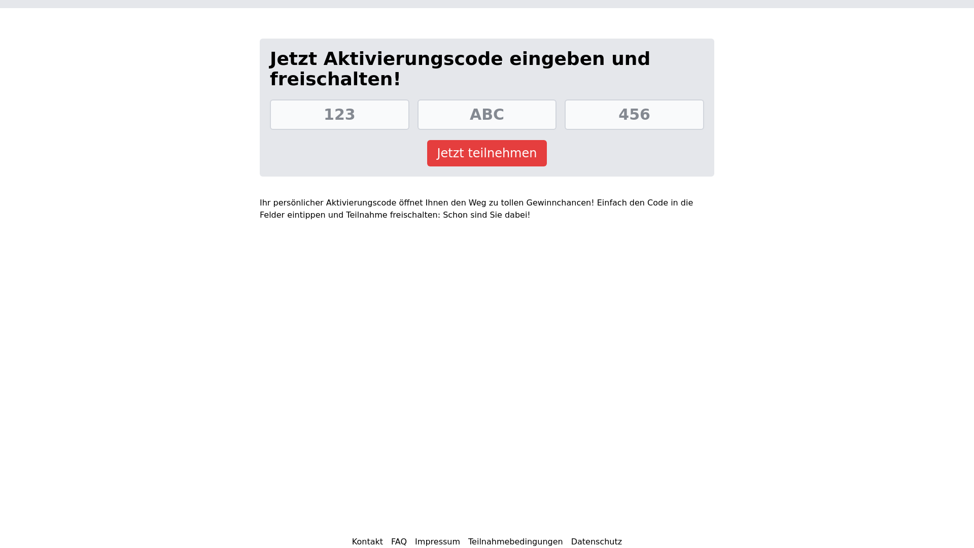website screenshot of https://thalia-gewinnspiel.de/
