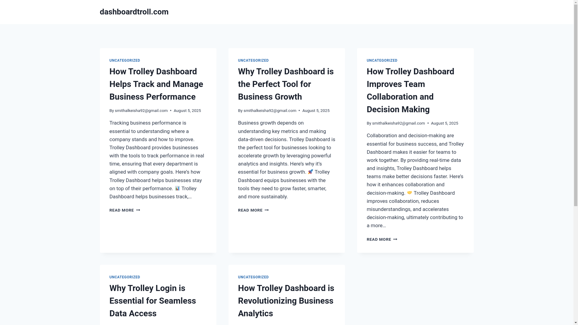 website screenshot of https://dashboardtroll.com/