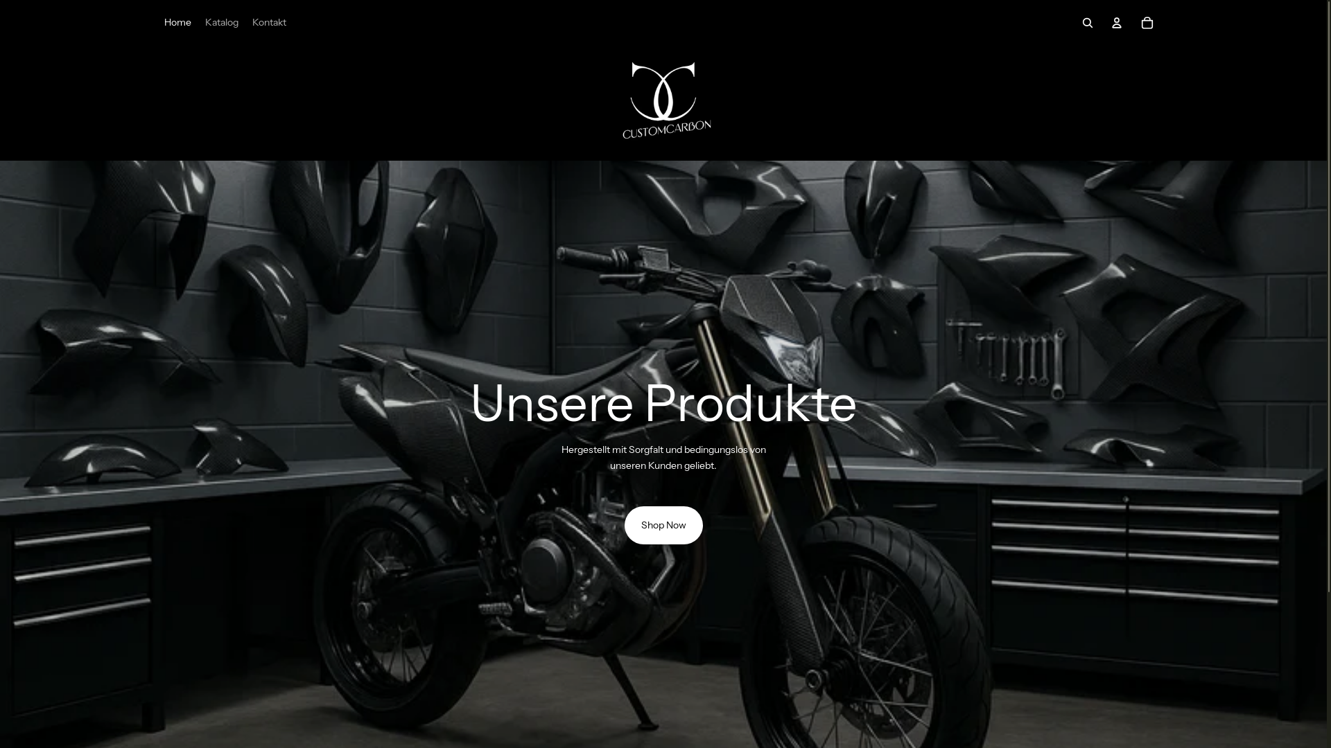 website screenshot of https://customcarbon.shop/