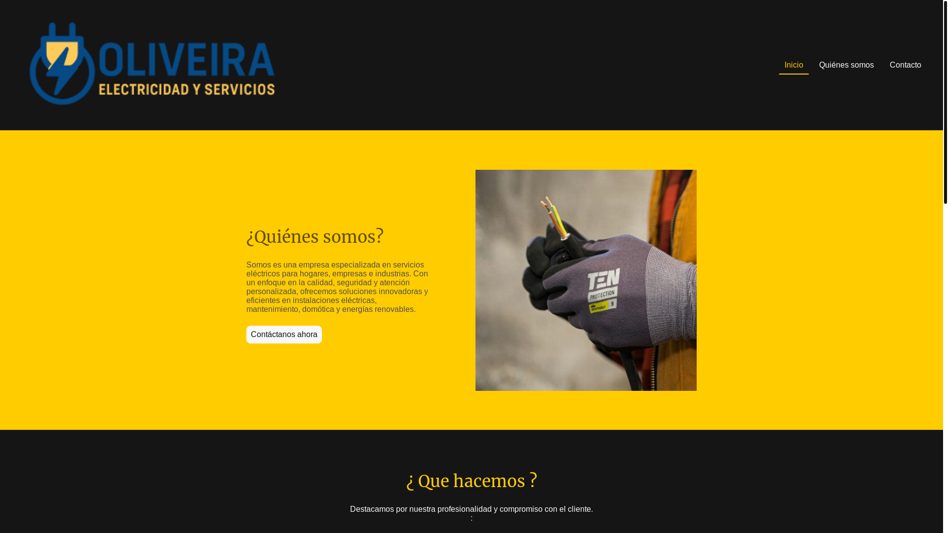 website screenshot of https://electricidadoliveira.com/