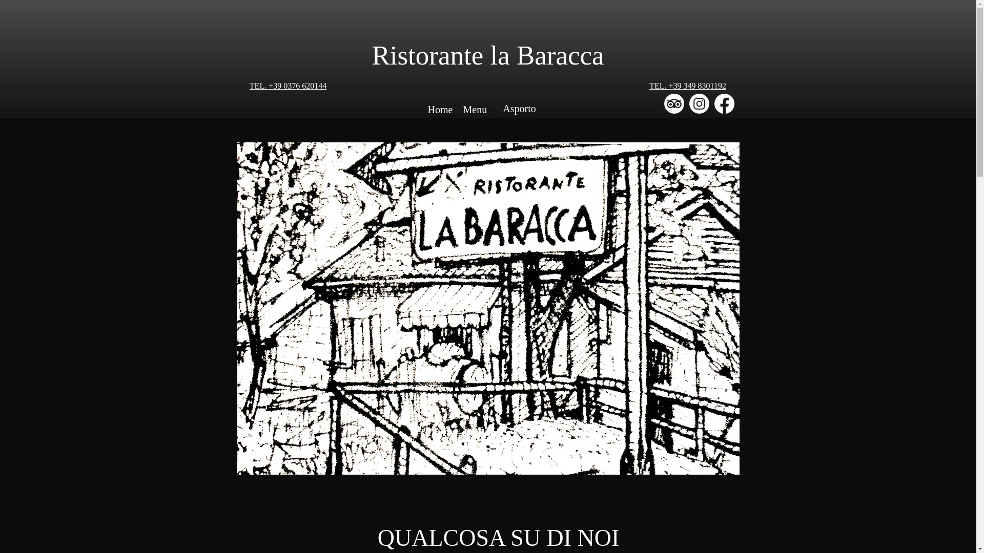 website screenshot of https://ristorantelabaraccamn.com/