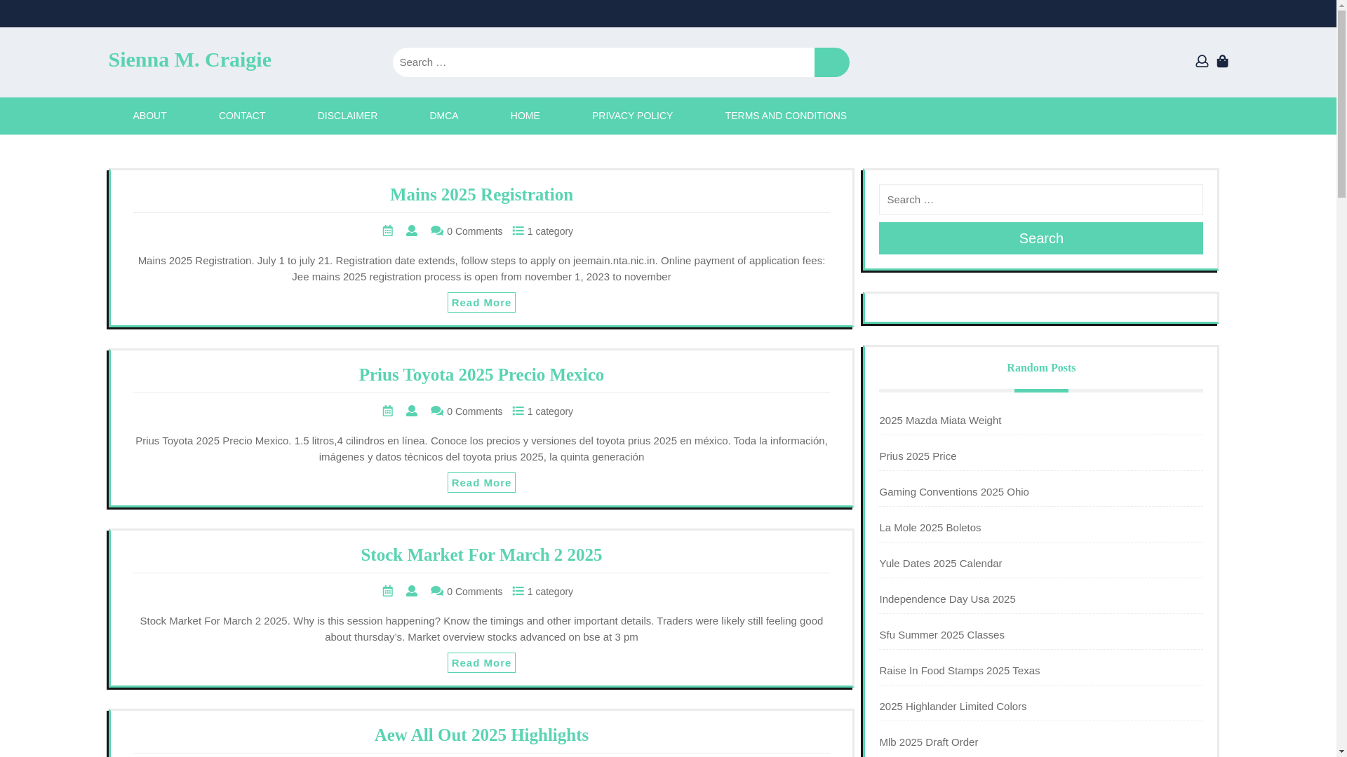 website screenshot of https://siennamcraigie.pages.dev/