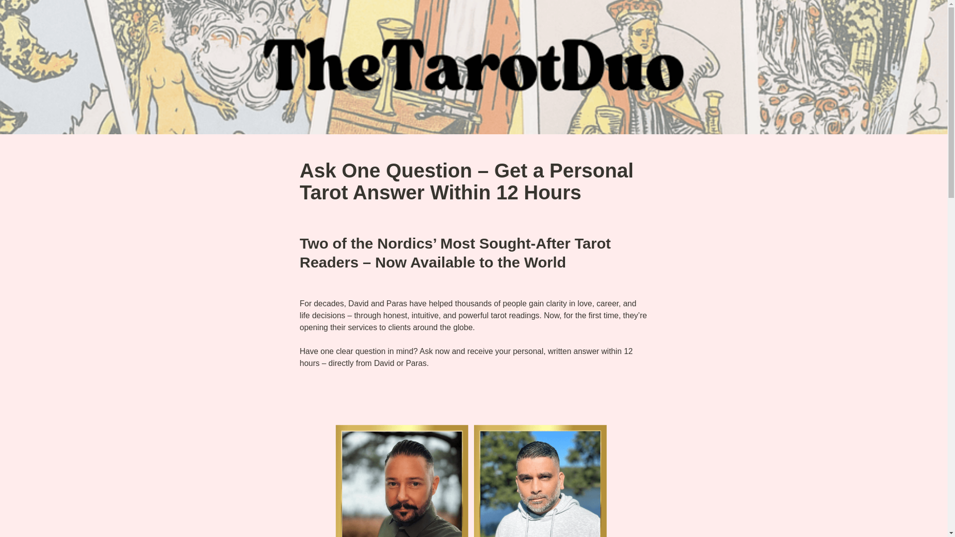 website screenshot of https://thetarotduo.com/