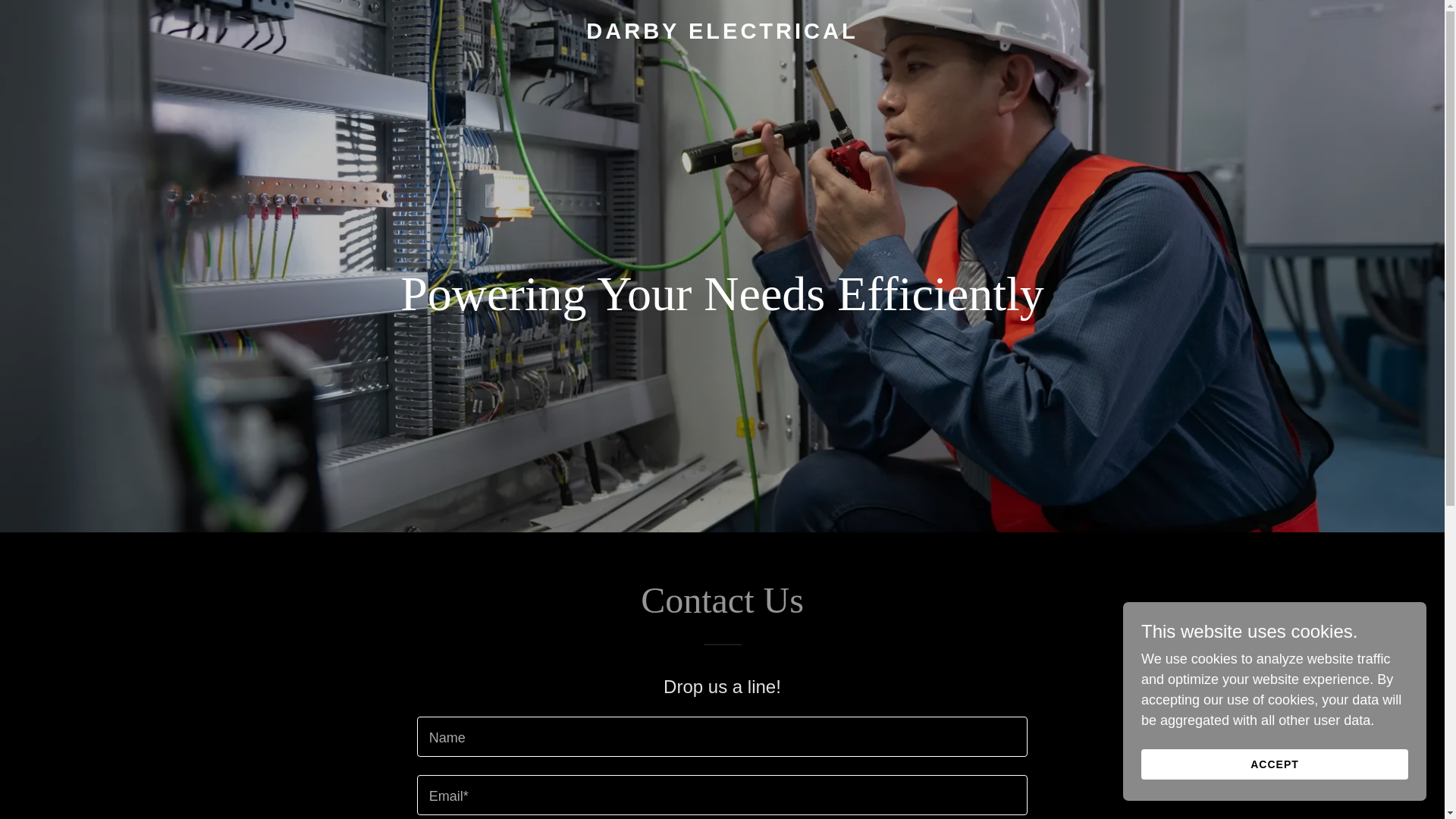 website screenshot of https://darby-electrical.com/