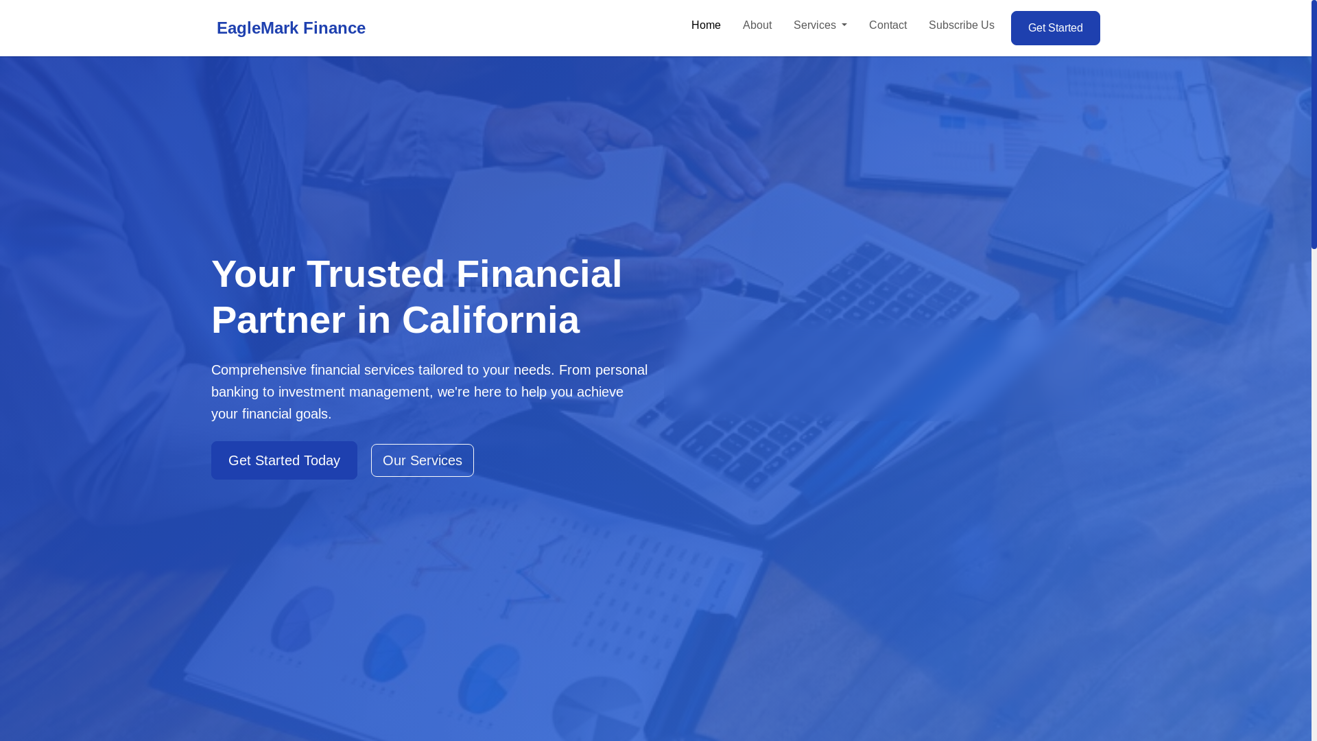 website screenshot of https://eaglemarkfinance.pages.dev/