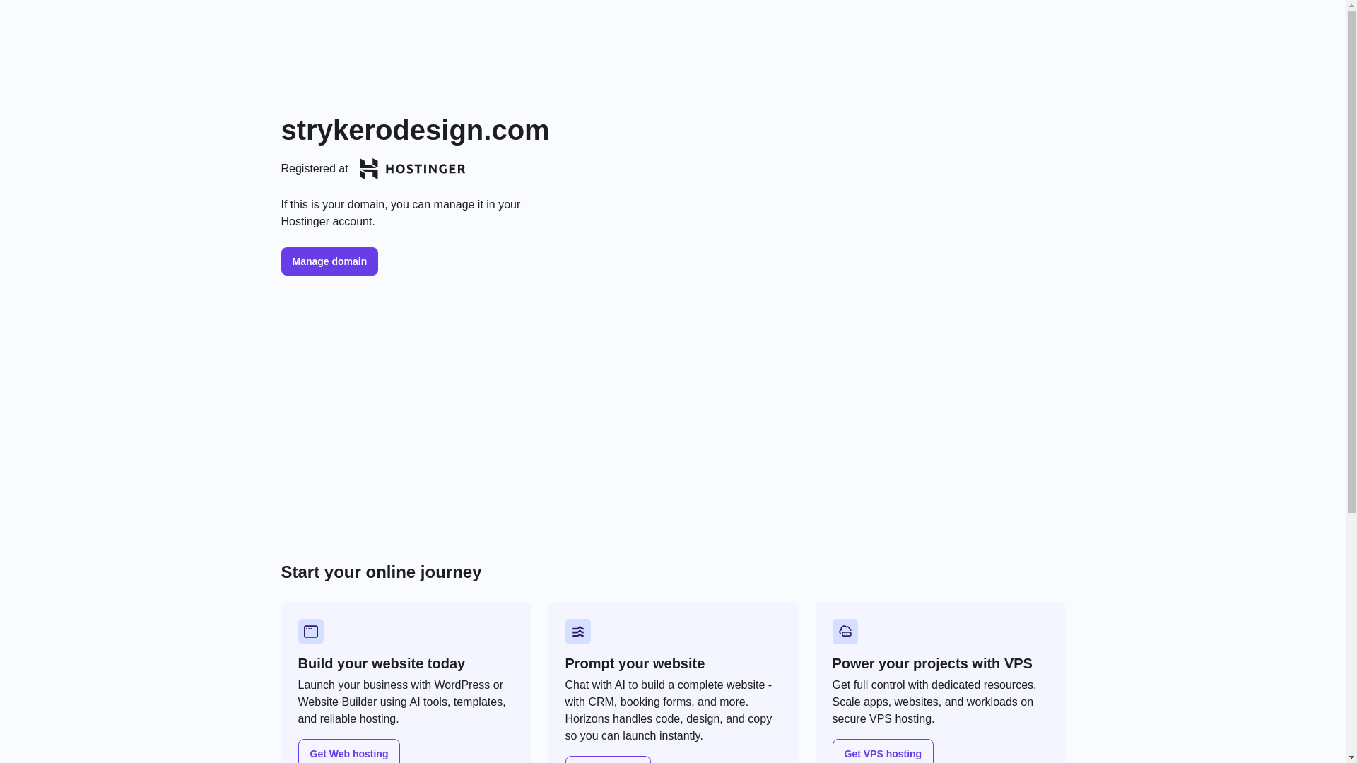 website screenshot of https://strykerodesign.com/