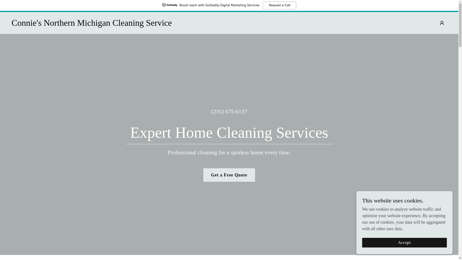 website screenshot of https://conniesnorthernmichigancleaningservice.com/