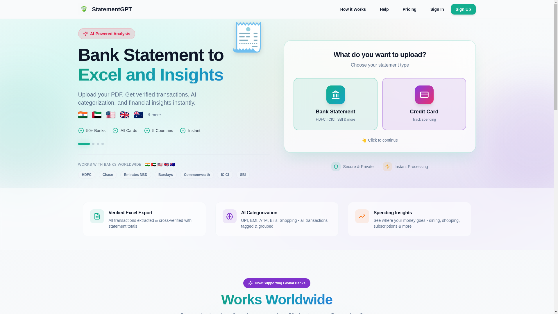 website screenshot of https://statementgpt.in/