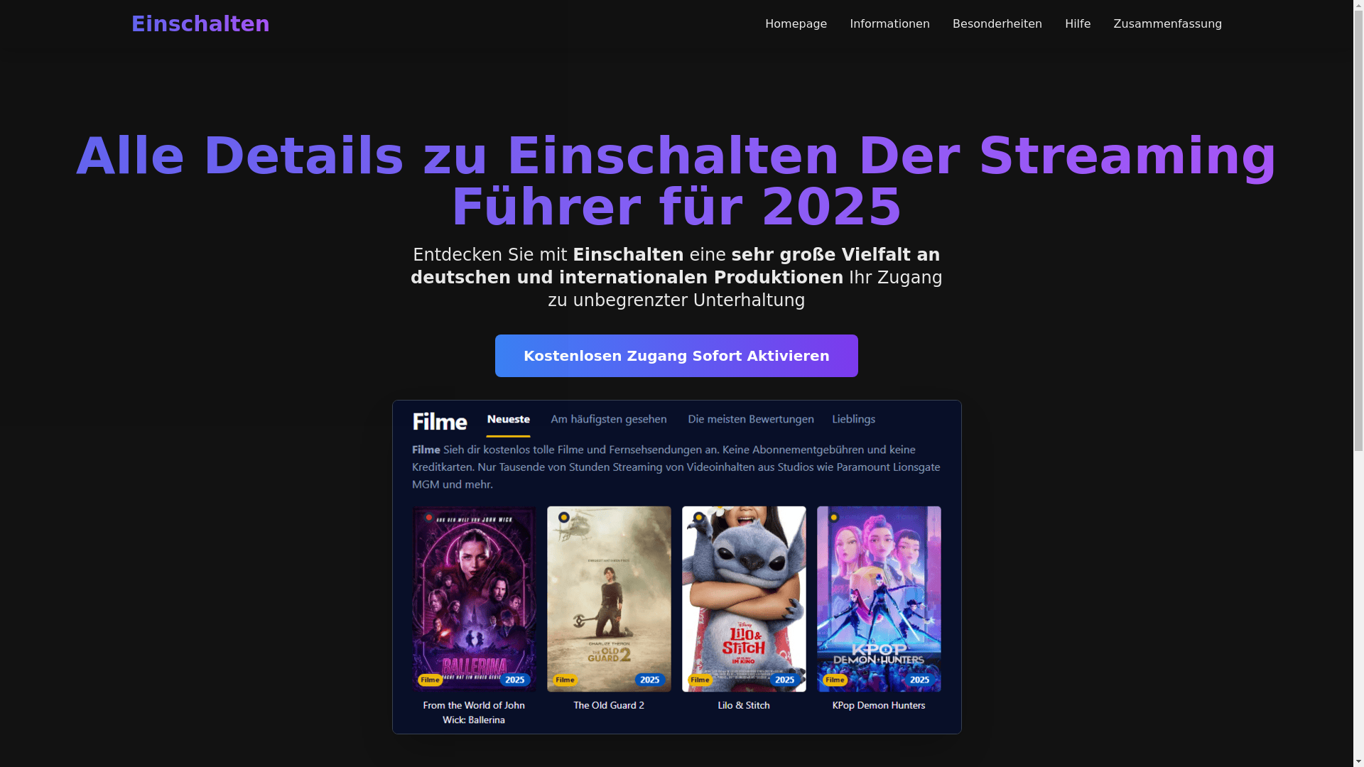 website screenshot of https://einschalten-lfvi.pages.dev/