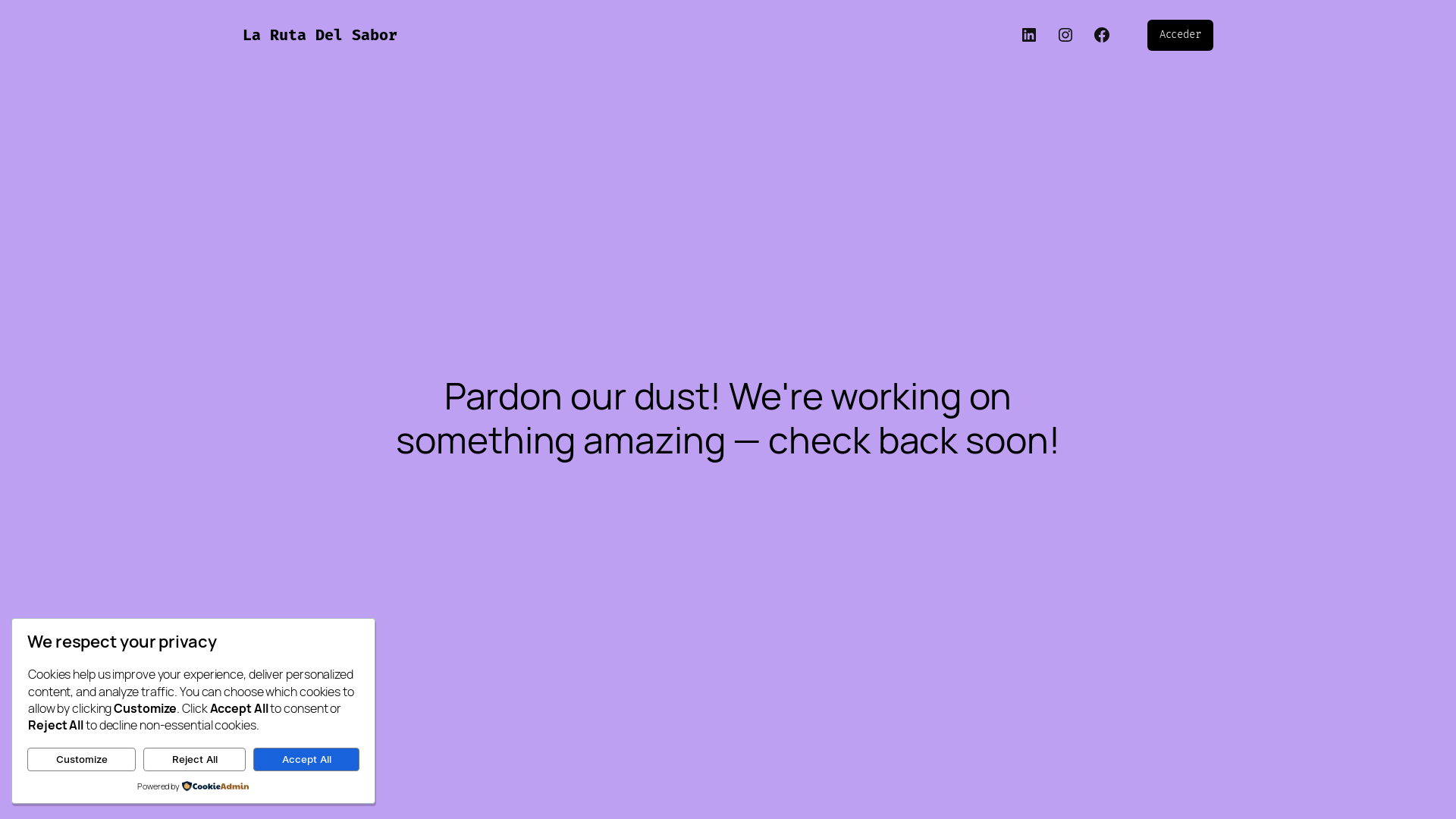 website screenshot of https://larutadelsabor.co/