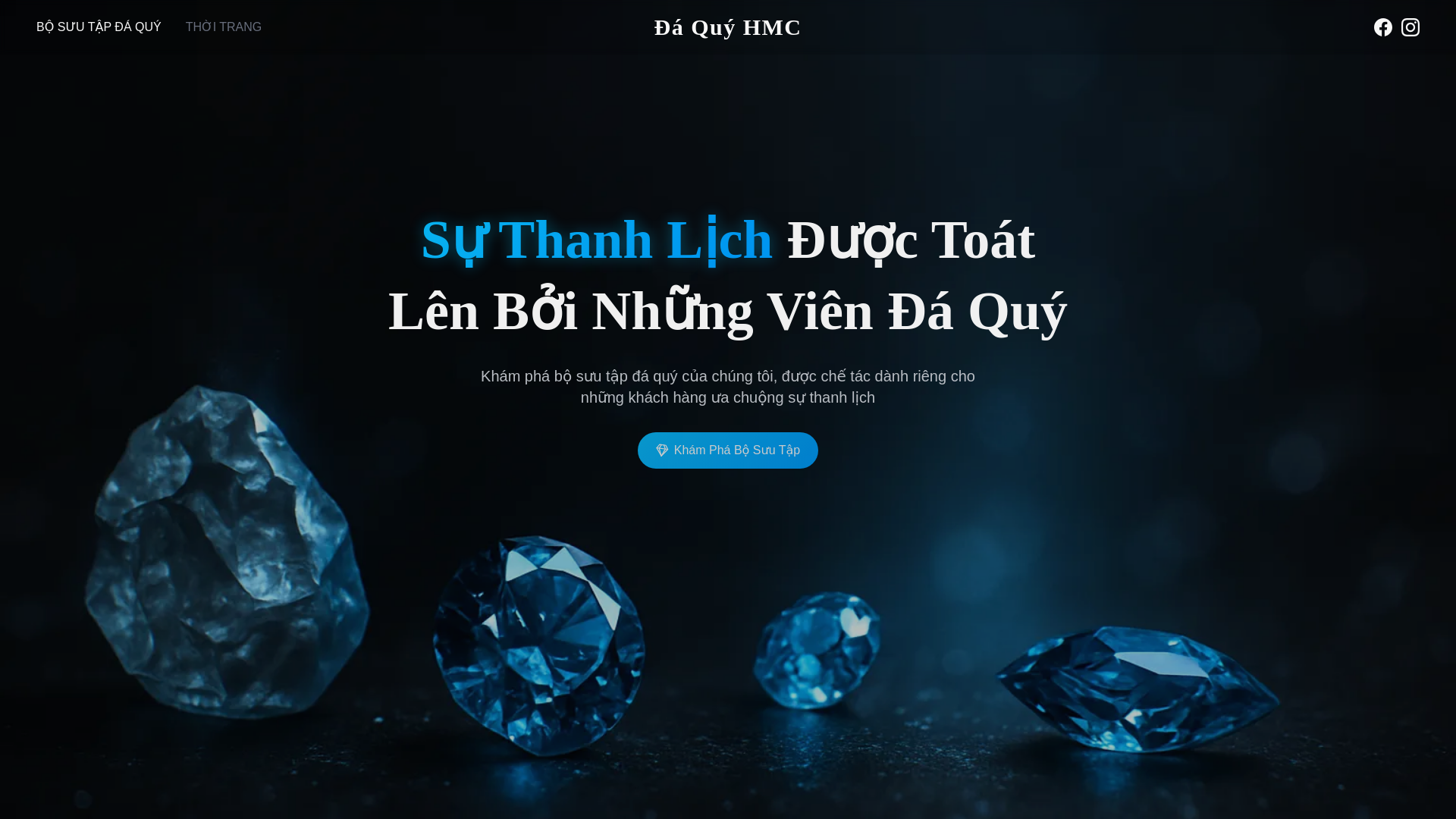 website screenshot of https://hmcgemstore.com/
