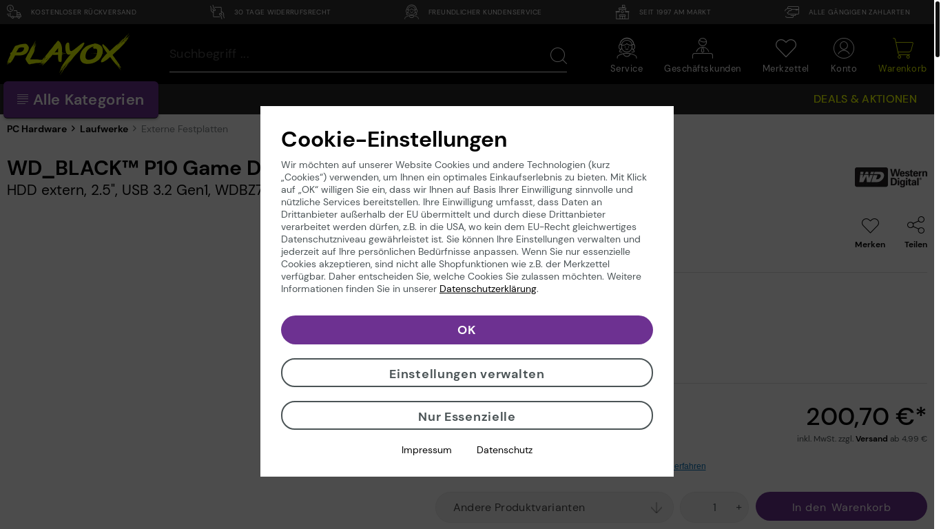 website screenshot of https://www.playox.de/black-p10-n2000048820?utm_medium=psm&utm_source=idealo-de