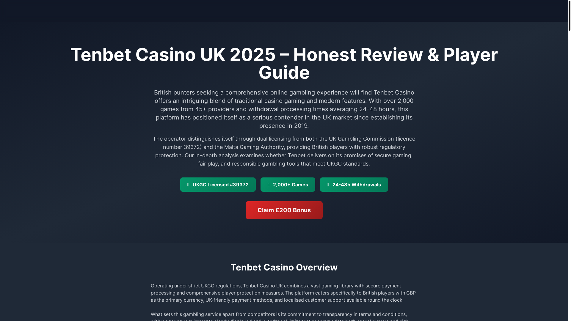 website screenshot of https://tenbet-casino.org.uk/