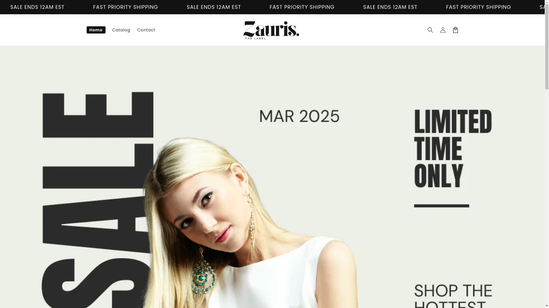 website screenshot of https://zauristheboutique.shop/