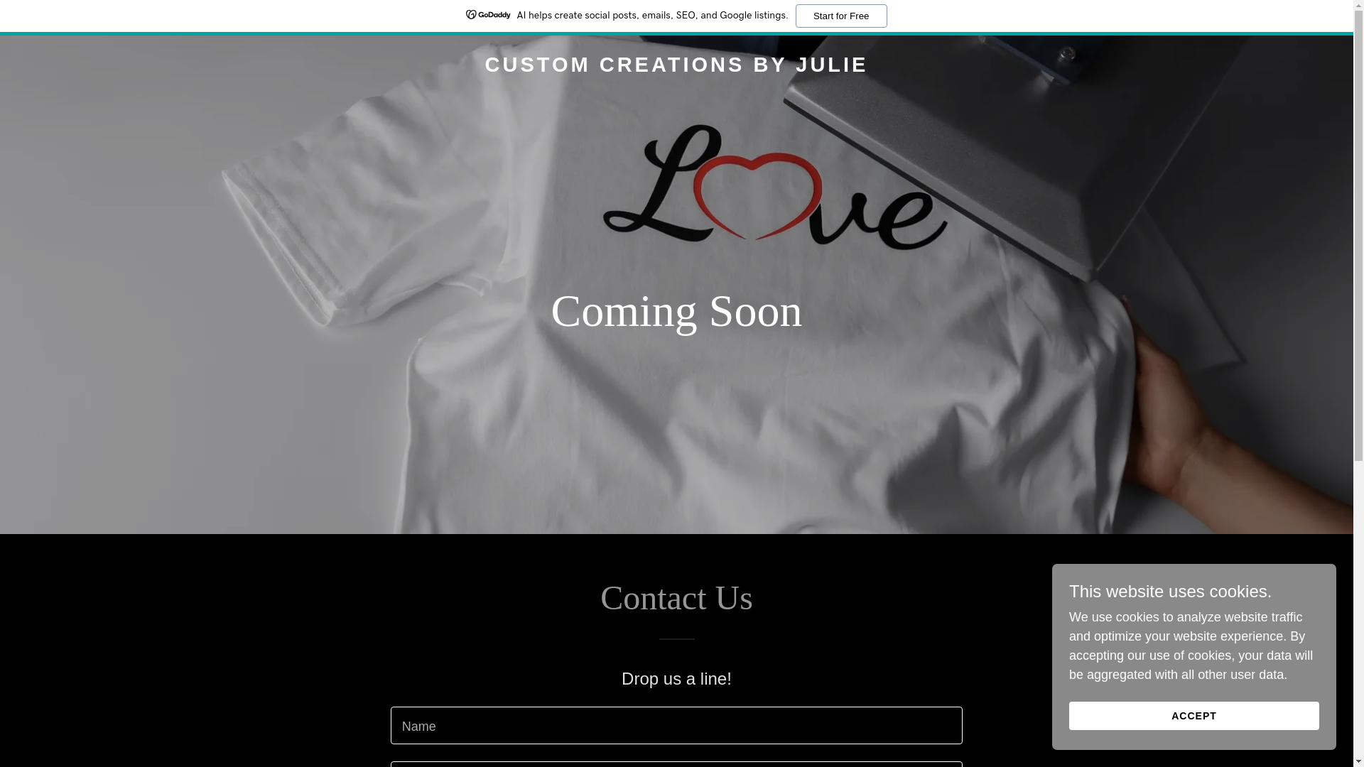 website screenshot of https://customcreationsbyjc.com/