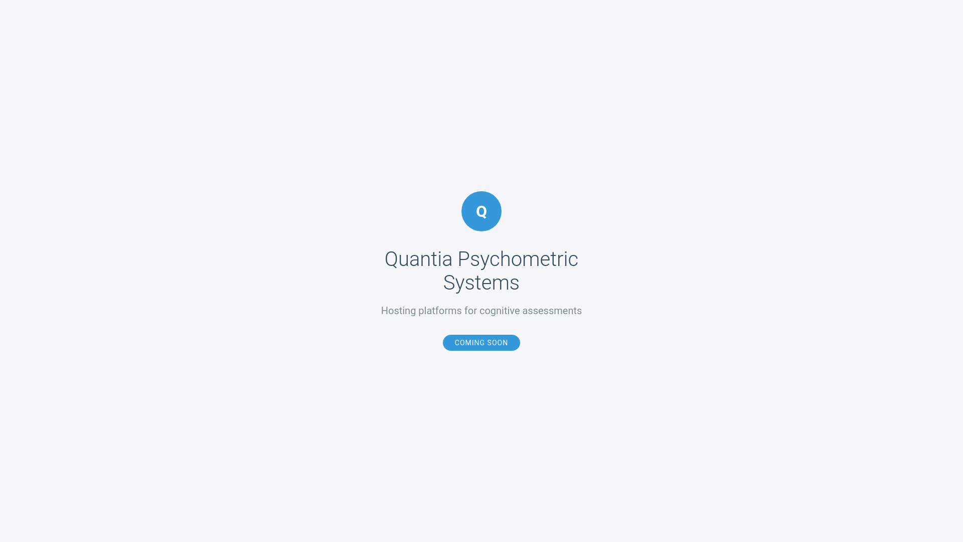 website screenshot of https://quantiapsychometricsystems.com/