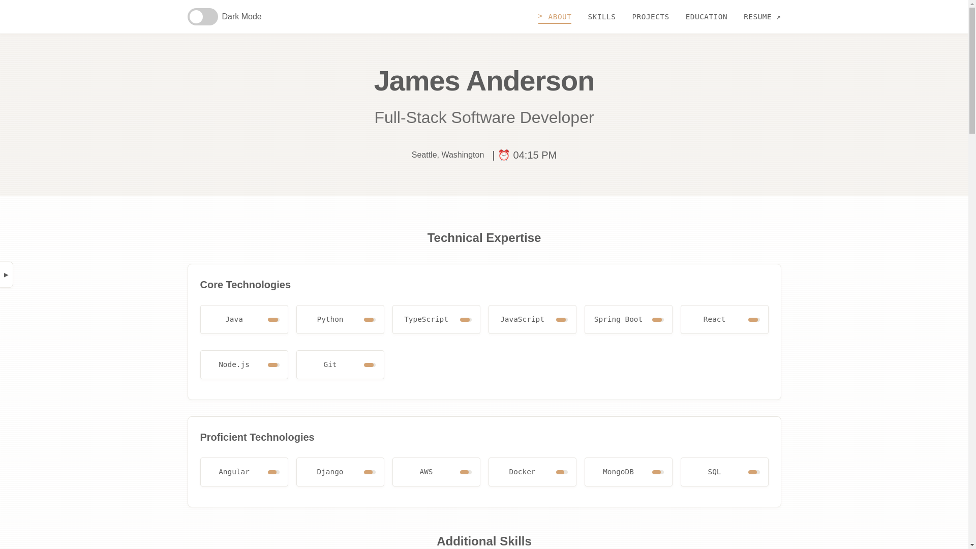website screenshot of https://portfolio-learning.pages.dev/