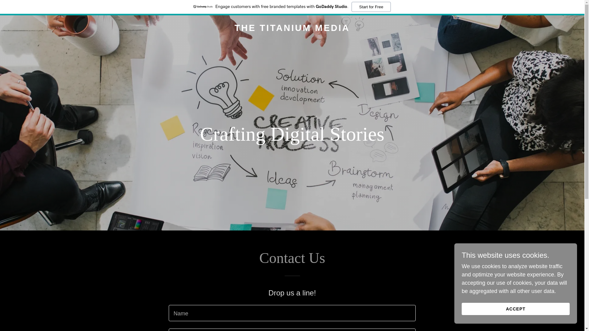website screenshot of https://thetitaniummedia.com/