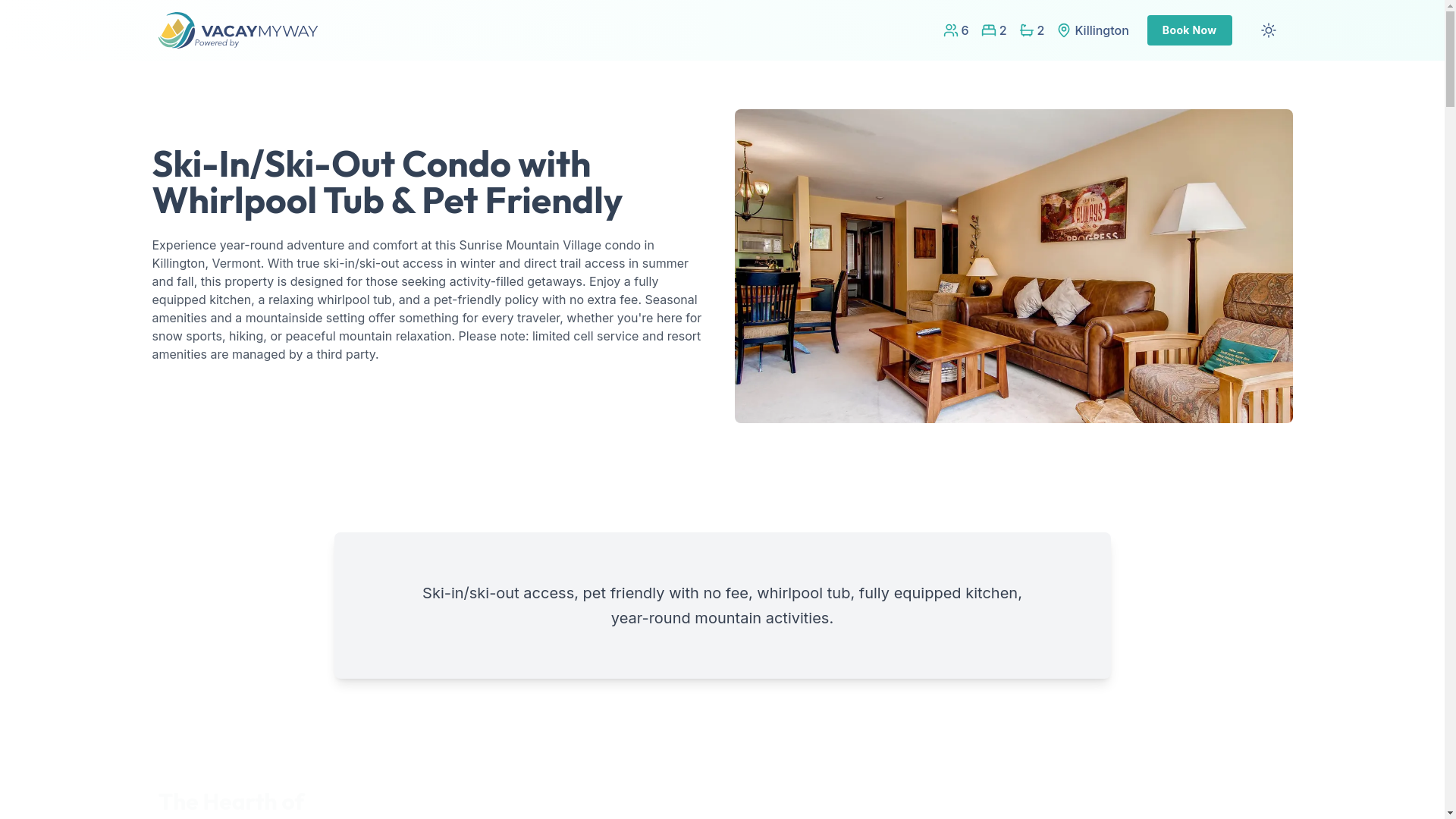 website screenshot of https://slopeescape.estate/