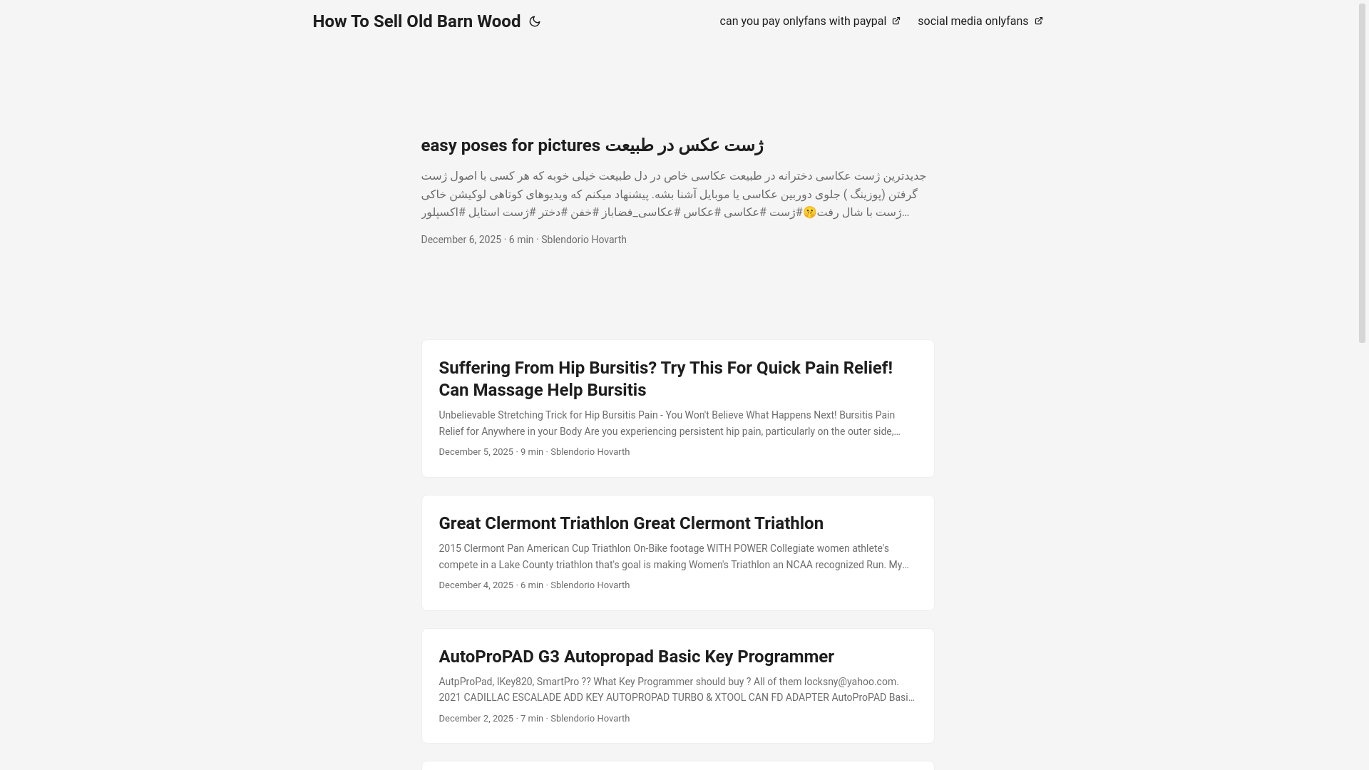 website screenshot of https://howtoselloldbarnwood.pages.dev/