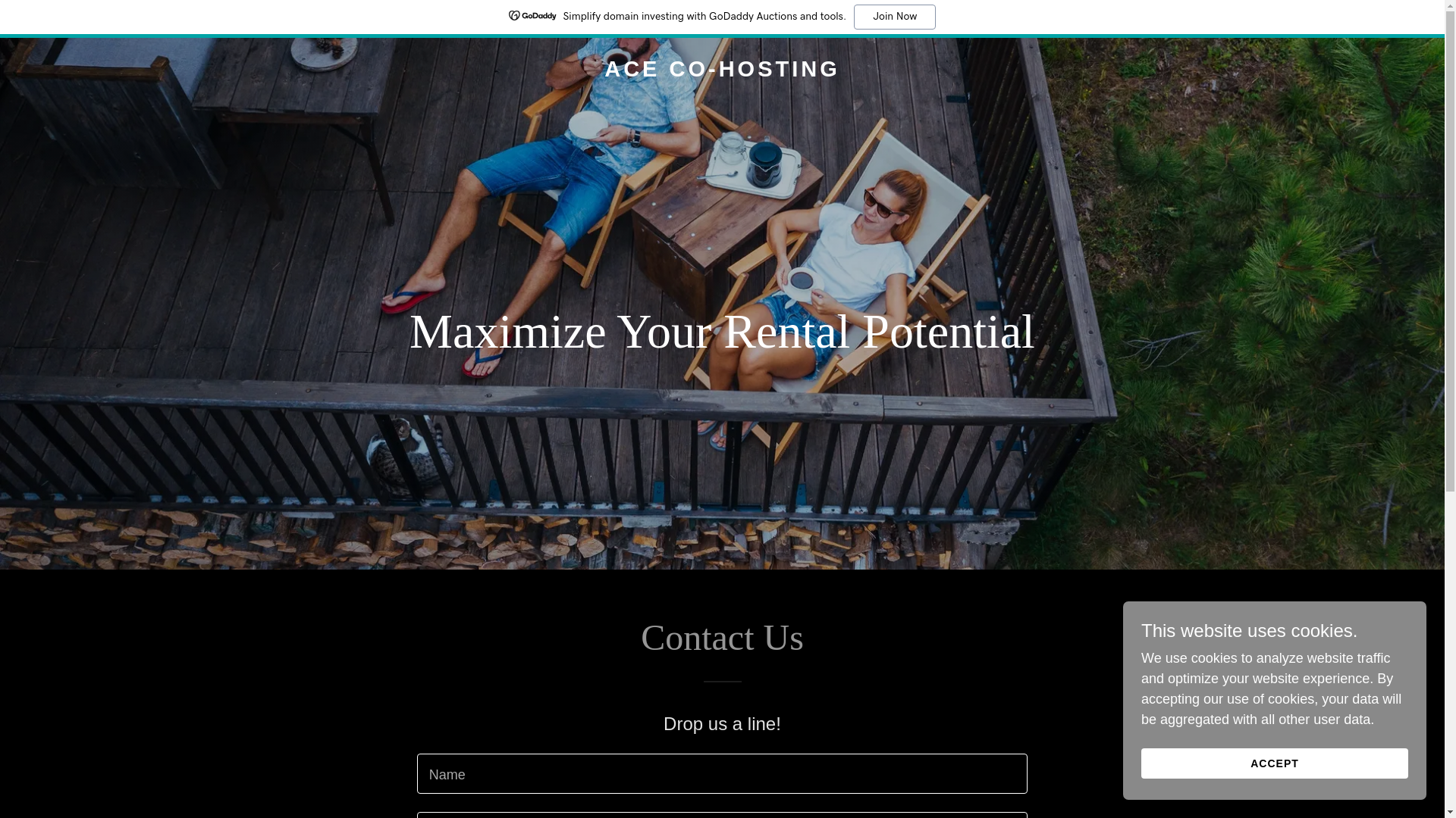 website screenshot of https://acecohosting.com/