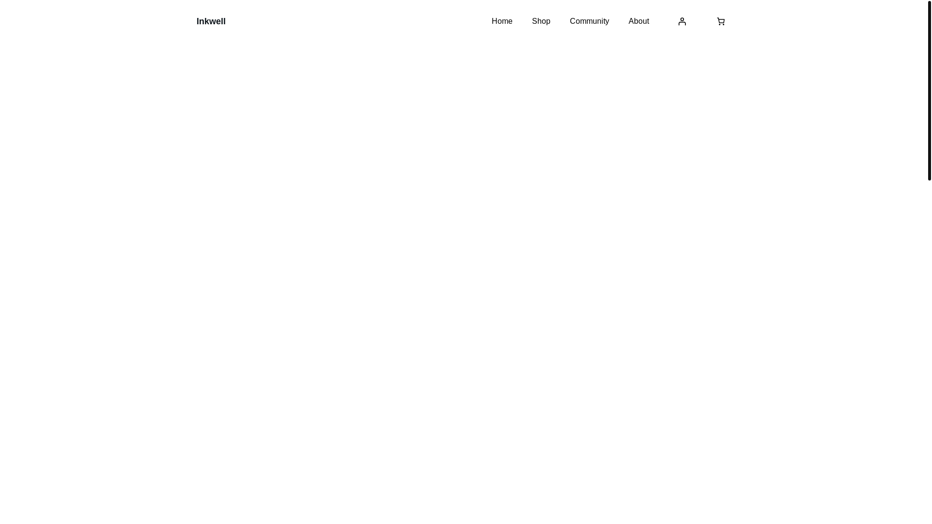 website screenshot of https://inkwellstore.co.uk/