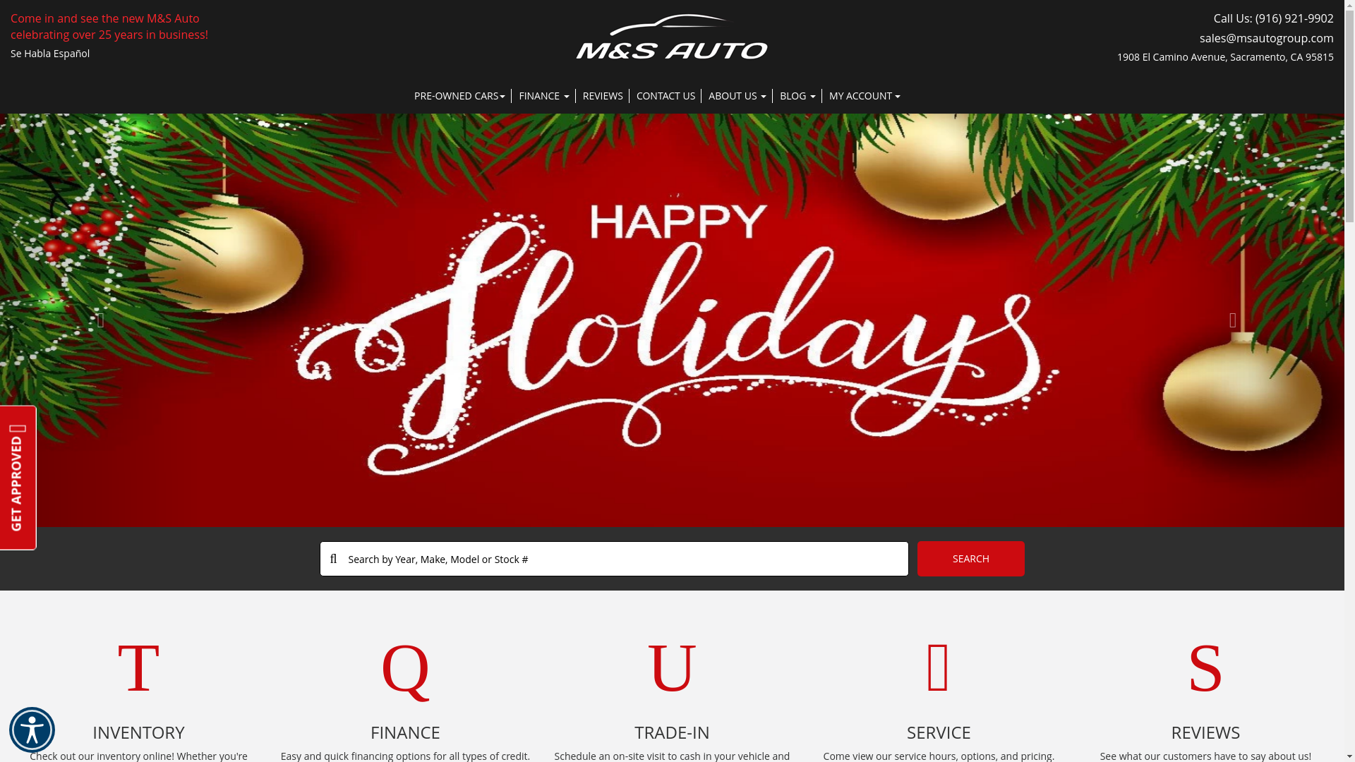 website screenshot of https://sacramentobestcars.com/