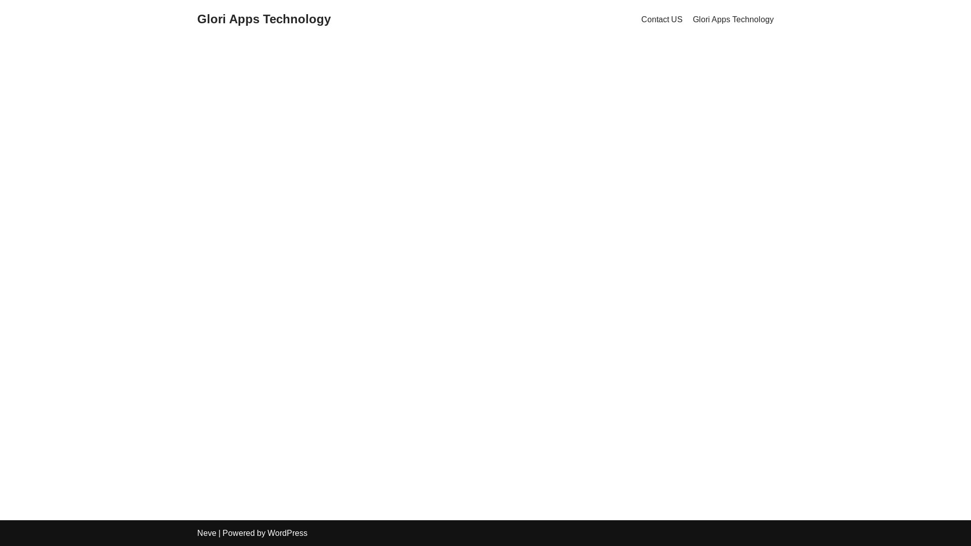 website screenshot of https://gloriappstechnology.com/
