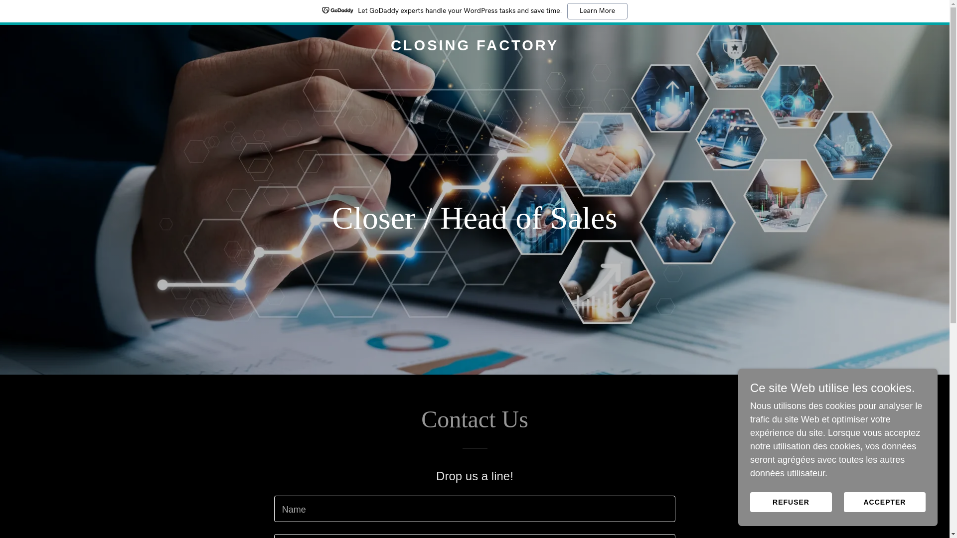 website screenshot of https://closingfactory.fr/