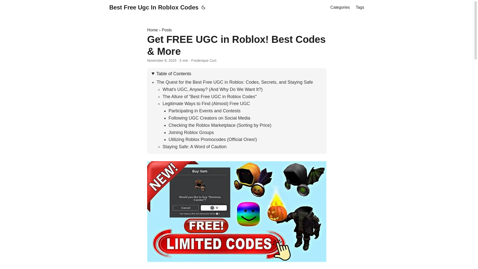 website screenshot of https://best-free-ugc-in-roblox-codes.pages.dev/