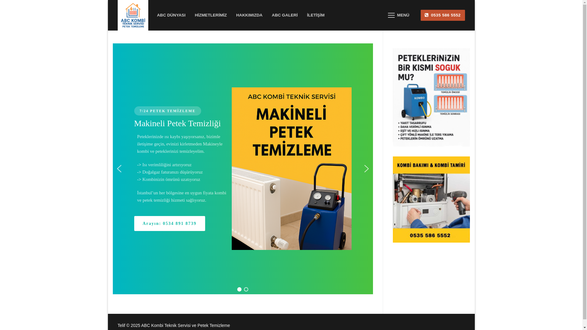 website screenshot of https://abckombiservisi.com/