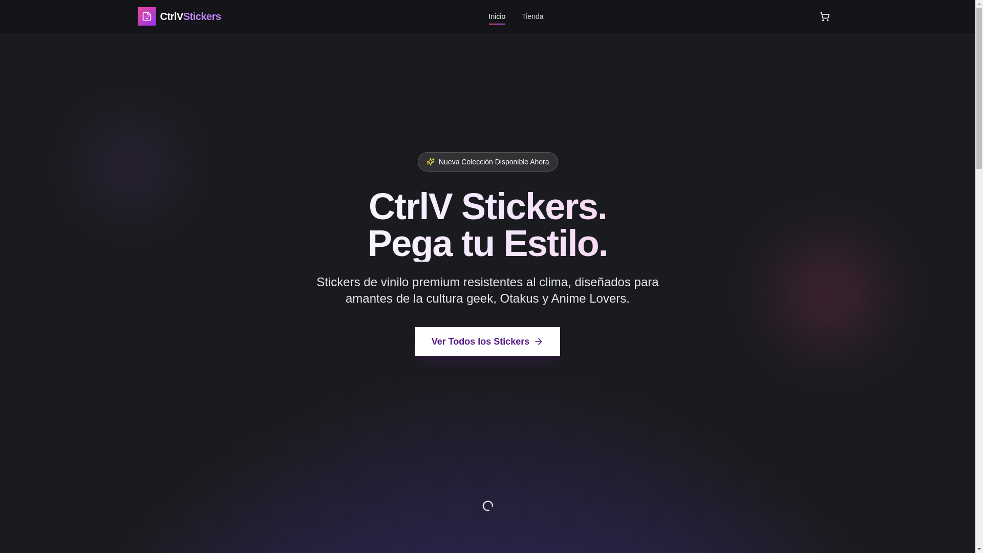 website screenshot of https://ctrlvstickers.com/