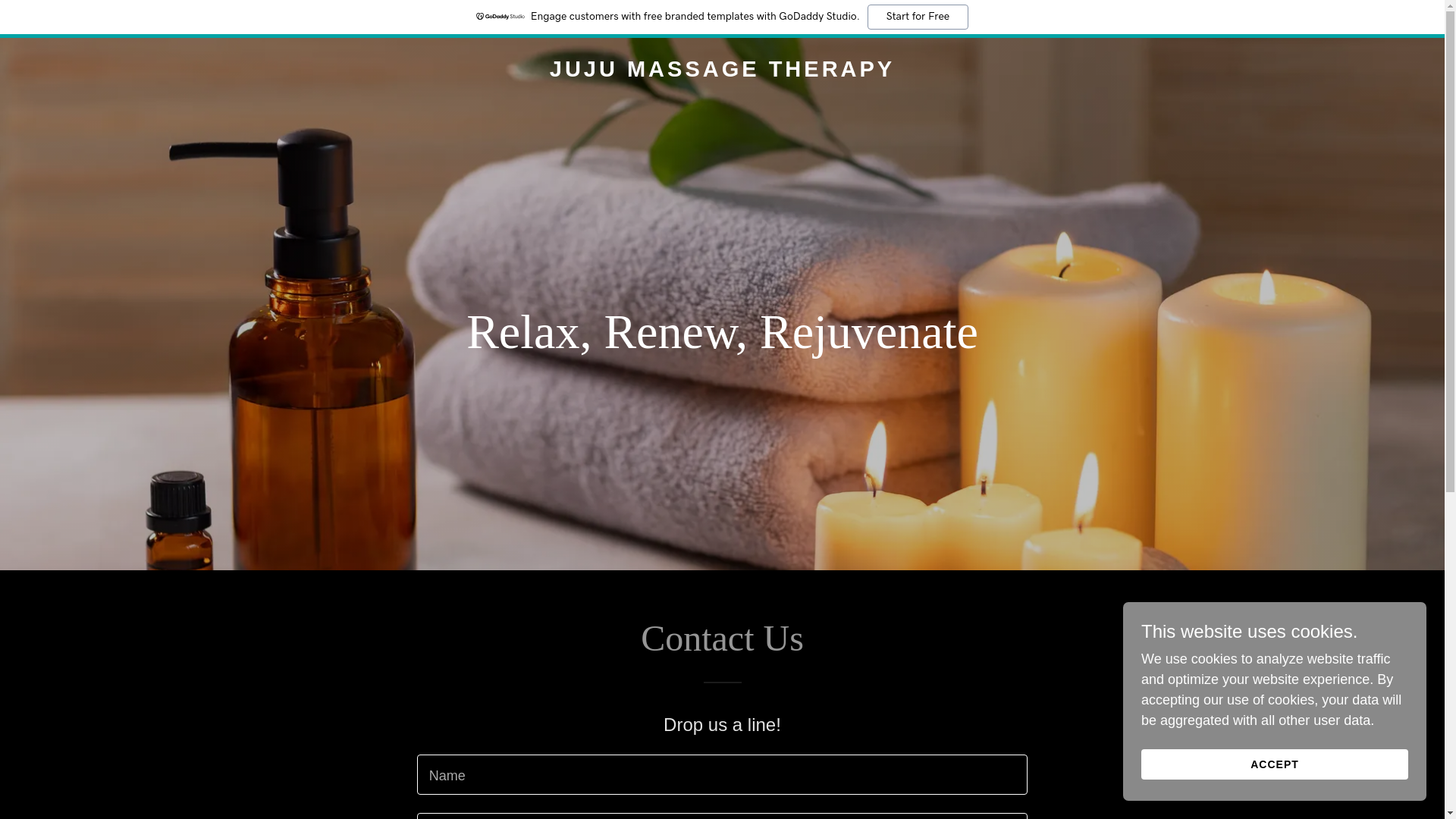 website screenshot of https://jujumassagetherapy.com/