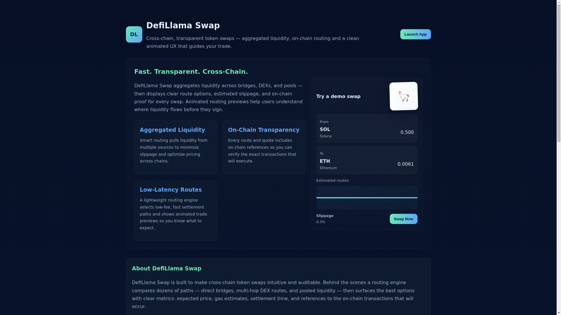 website screenshot of https://start-defillama-swaap.pages.dev/