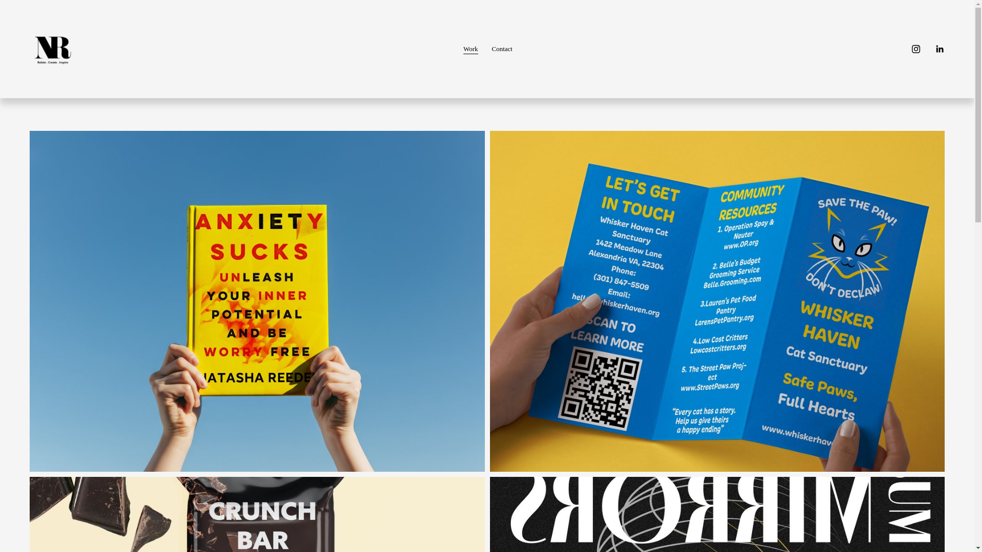 website screenshot of https://natashareederportfolio.art/