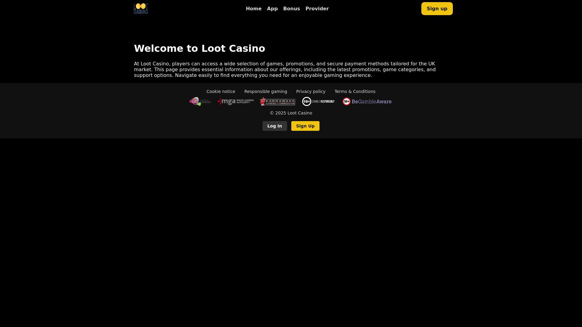website screenshot of https://lootcasino-casino.pages.dev/