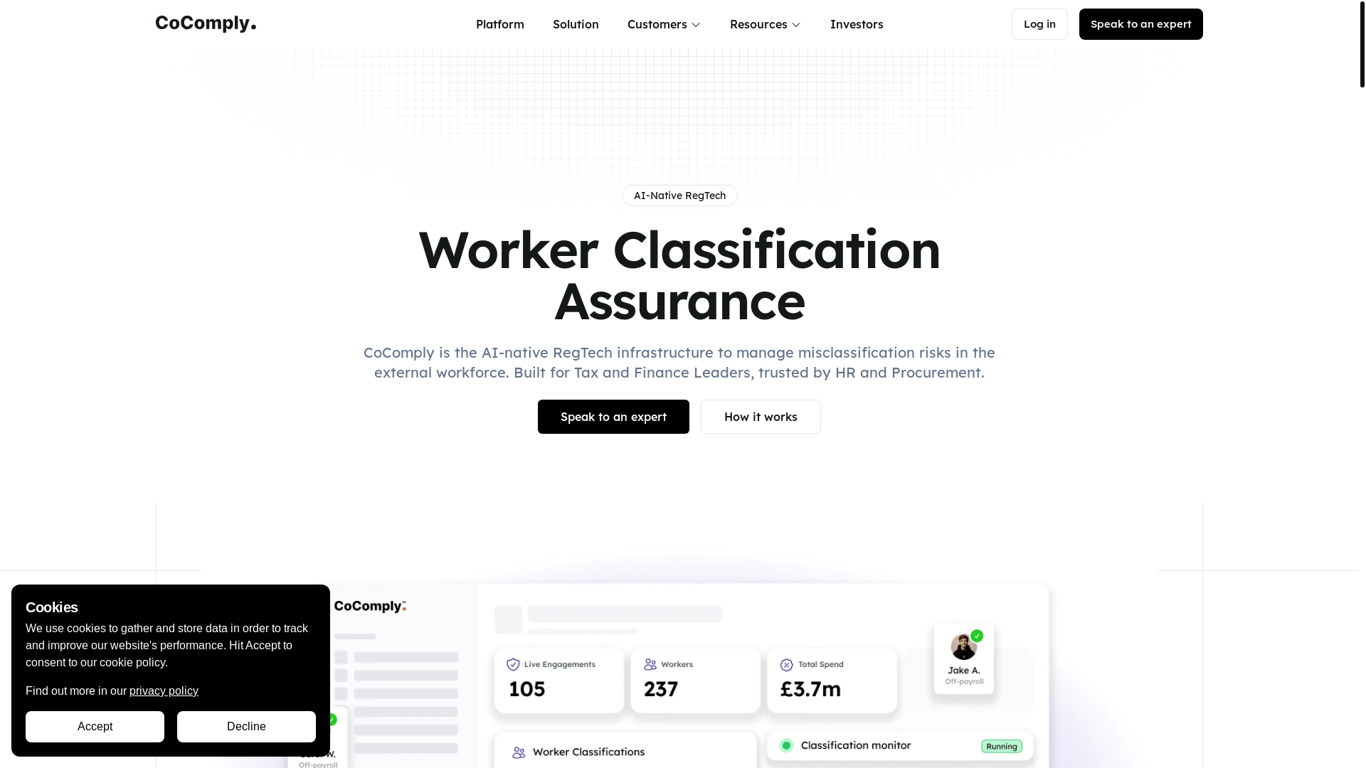 website screenshot of https://prod-web-cocomply.pages.dev/