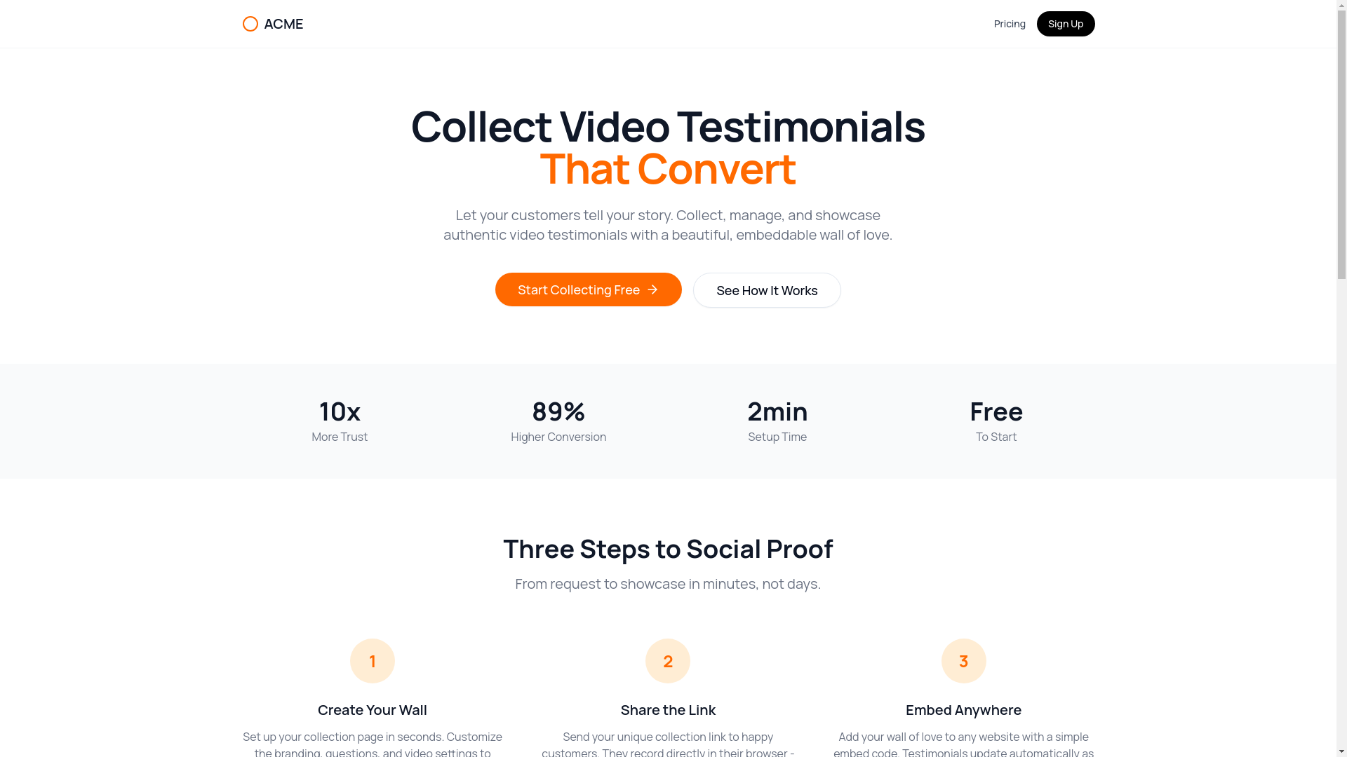 website screenshot of https://proofclips.com/