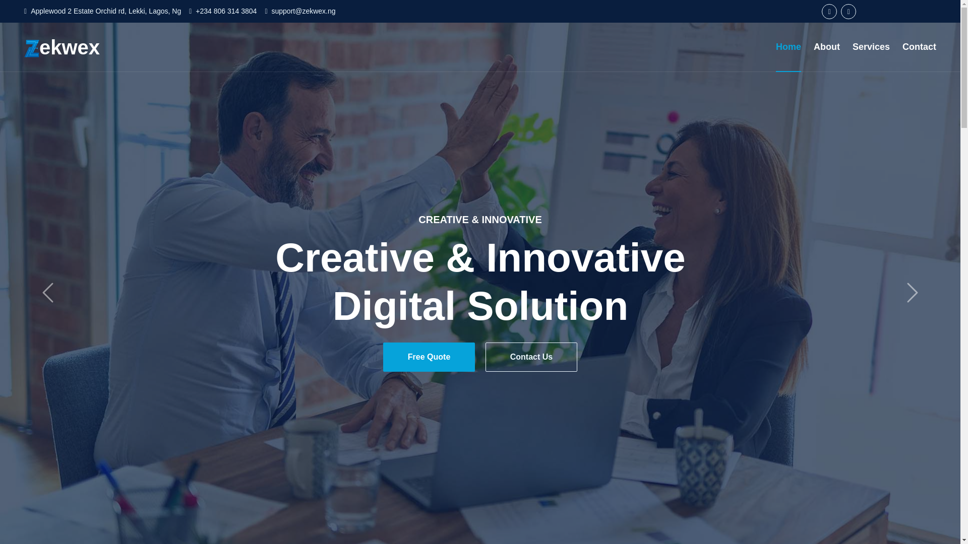 website screenshot of https://zekwex.ng/