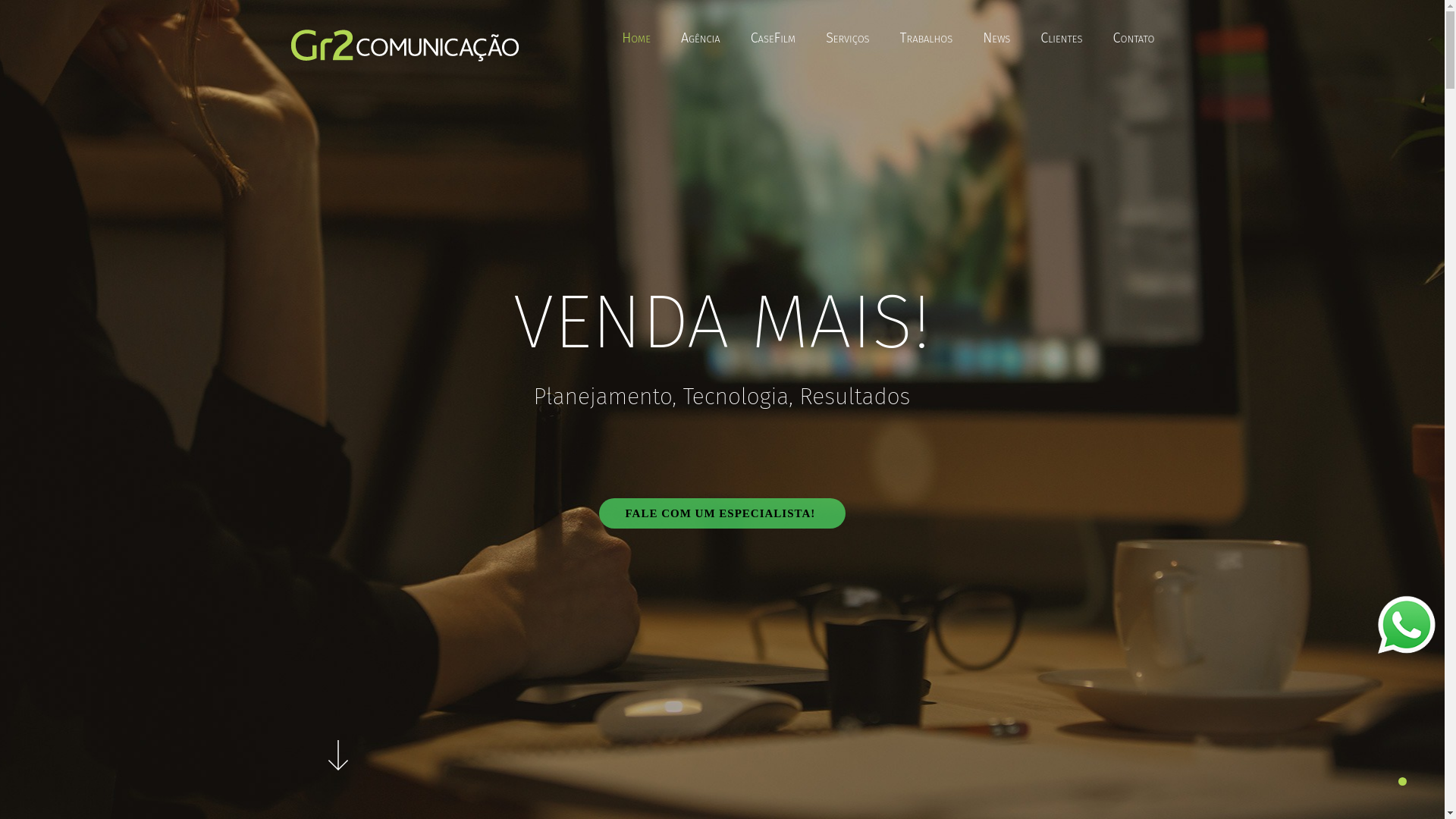 website screenshot of https://gr2propaganda.com.br/