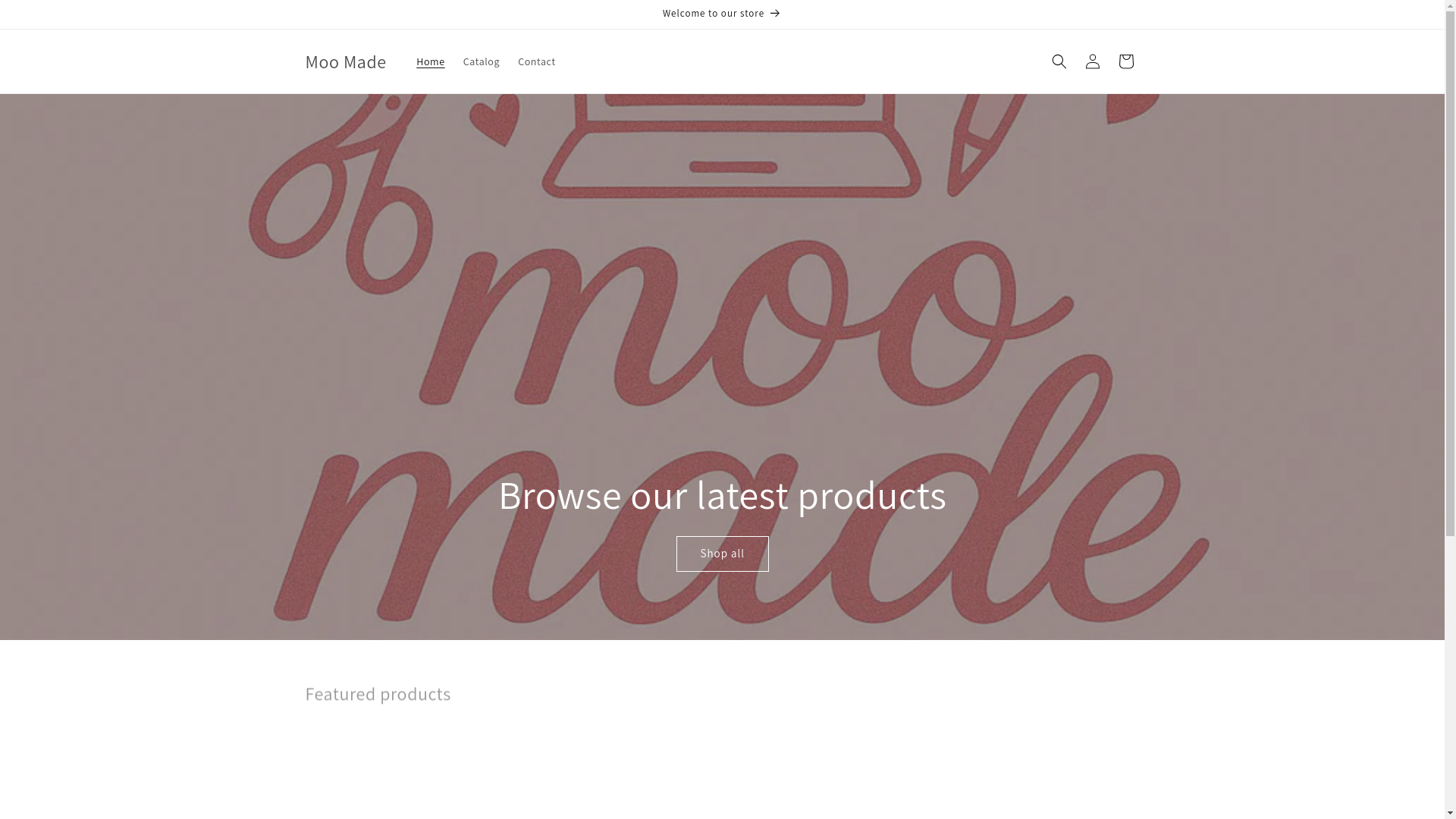 website screenshot of https://moomade.shop/