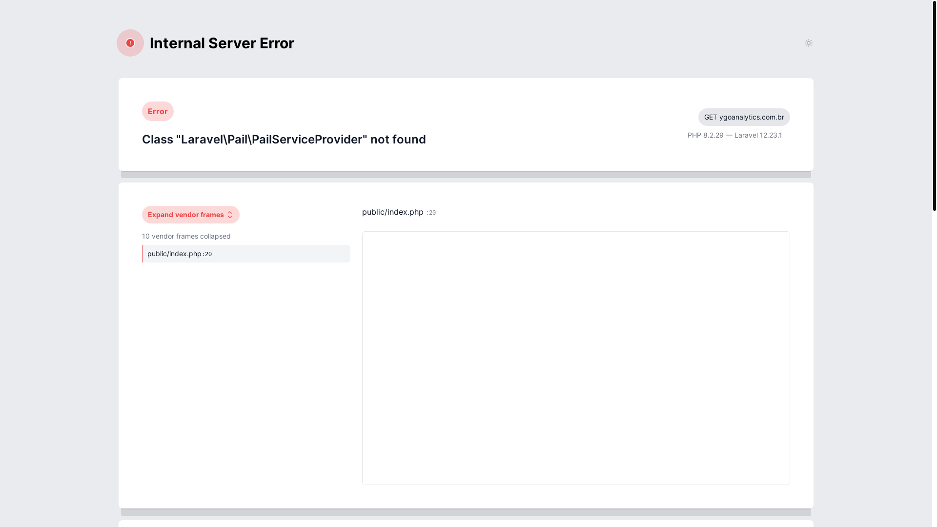 website screenshot of https://ygoanalytics.com.br/