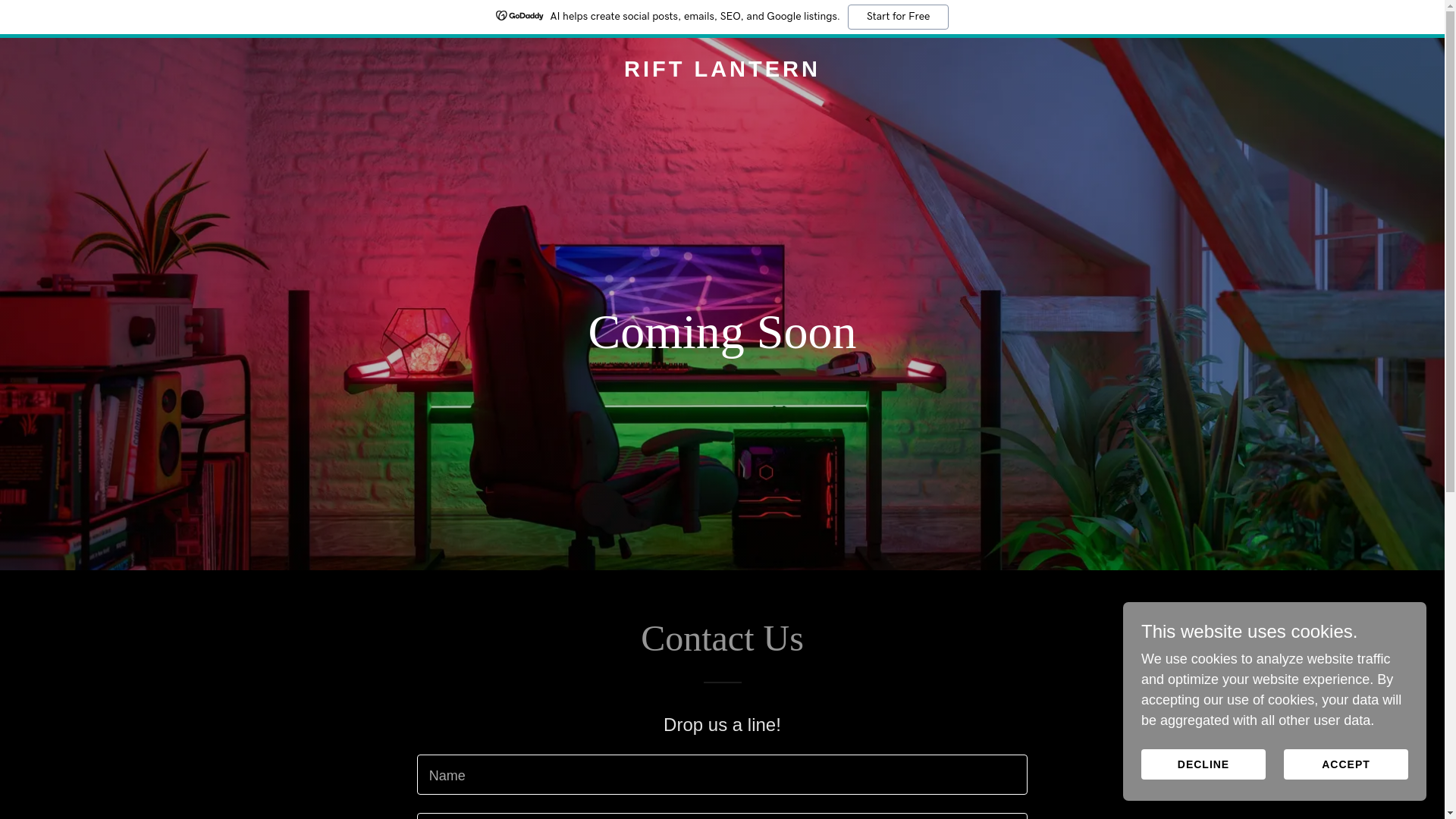 website screenshot of https://riftlantern.com/