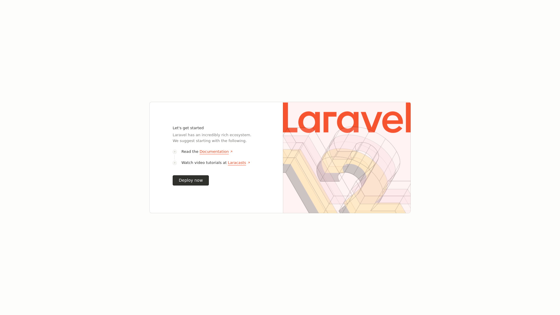 website screenshot of https://laravel-eu88d.sevalla.app