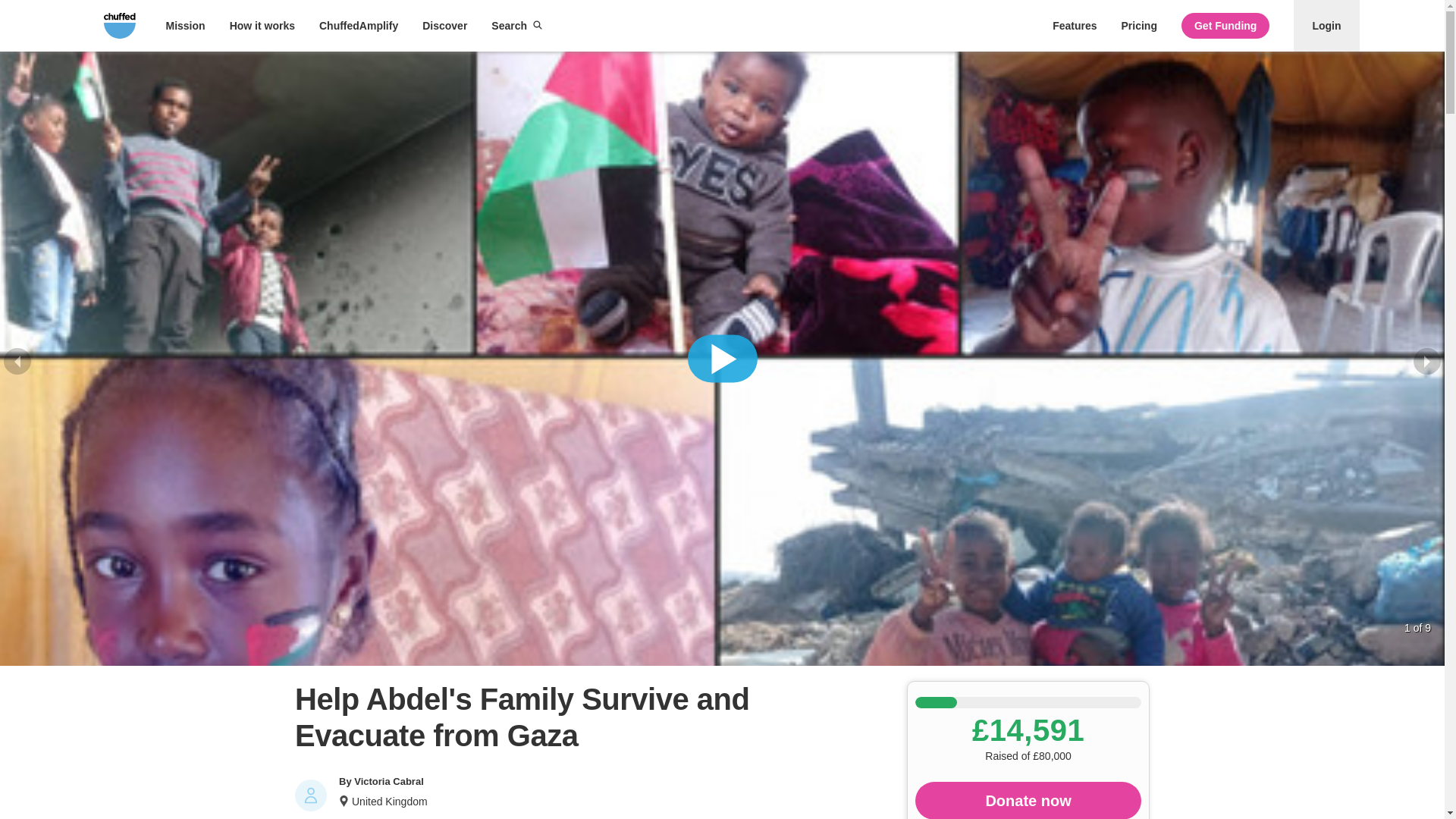 website screenshot of https://www.chuffed.org/project/abdel