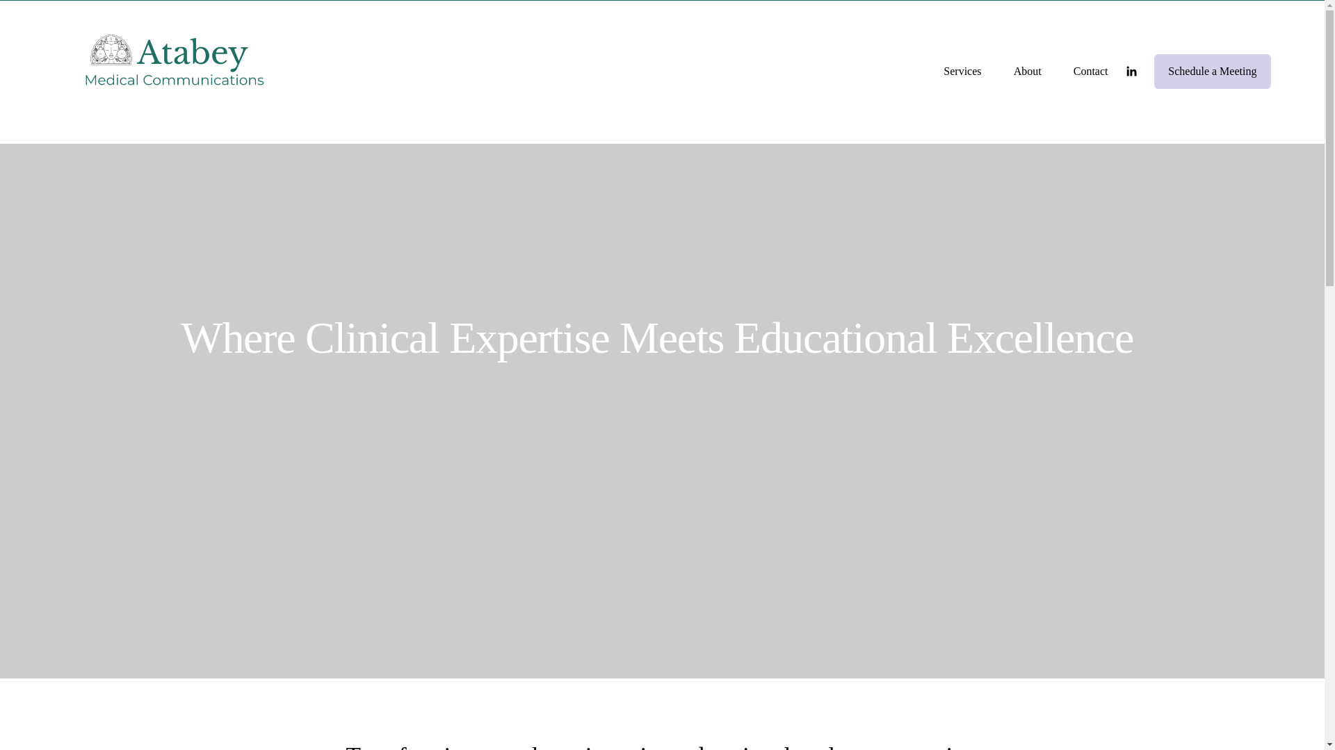 website screenshot of https://atabeymedcomms.com