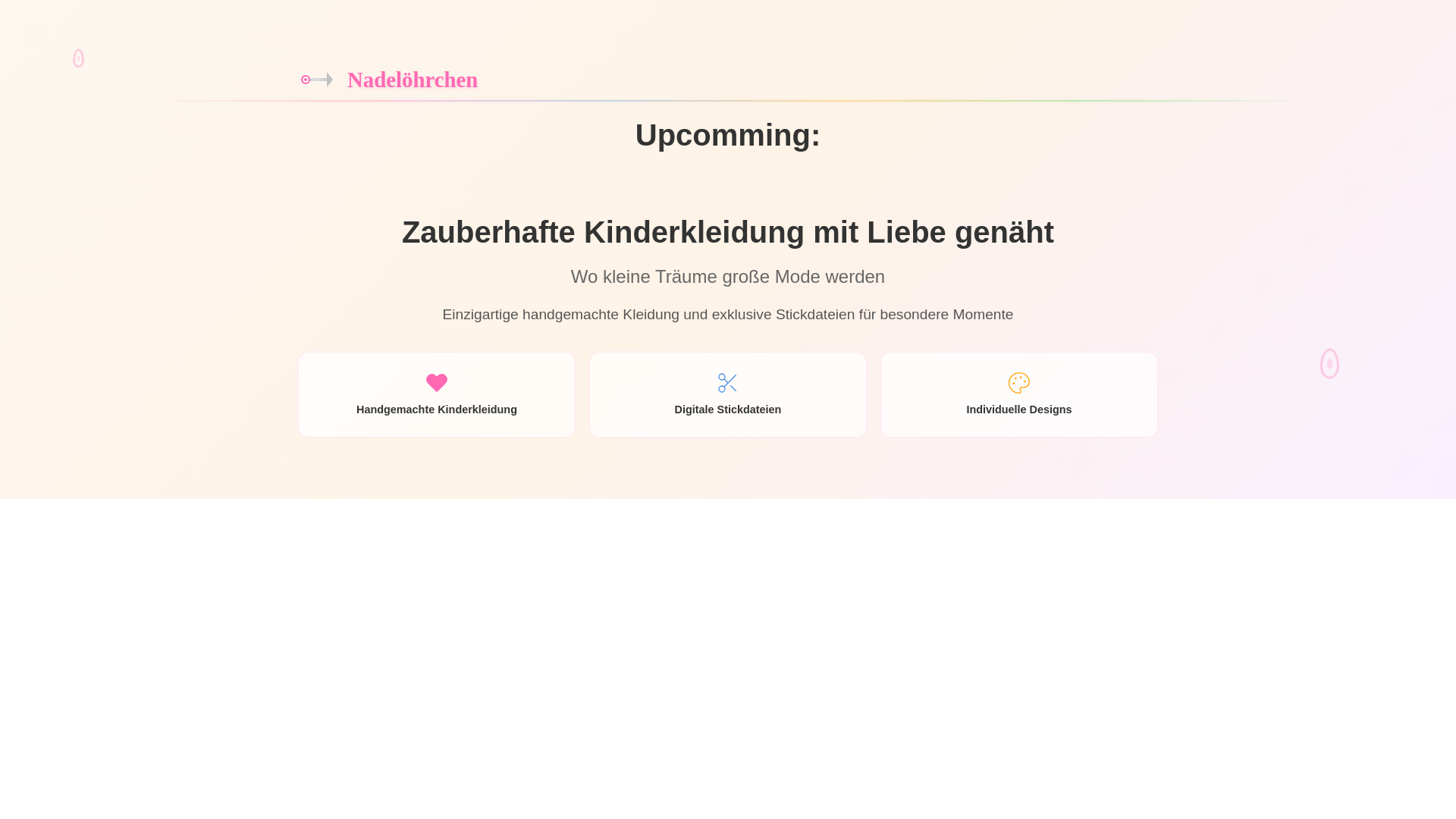 website screenshot of https://das-nadeloehrchen.de/
