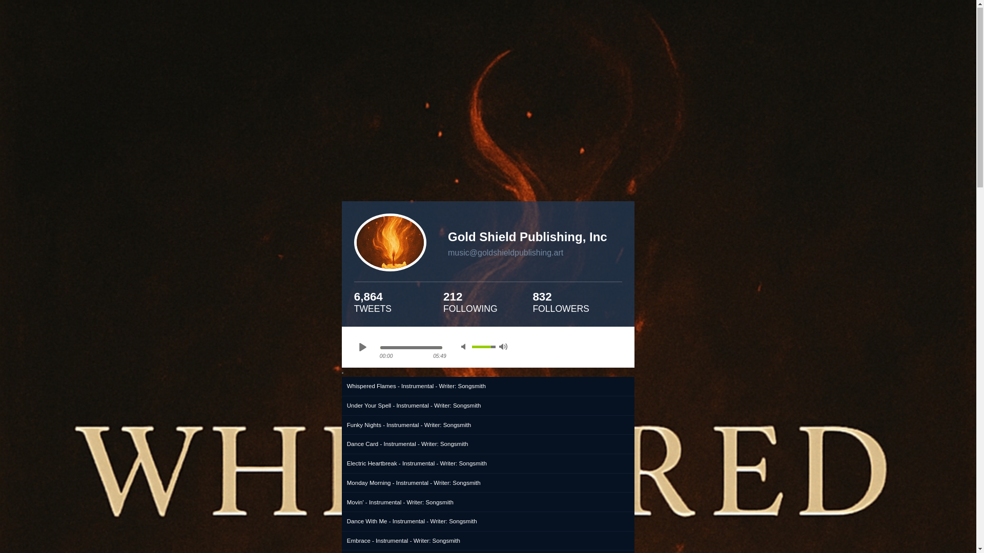 website screenshot of https://whisperedflames.live/