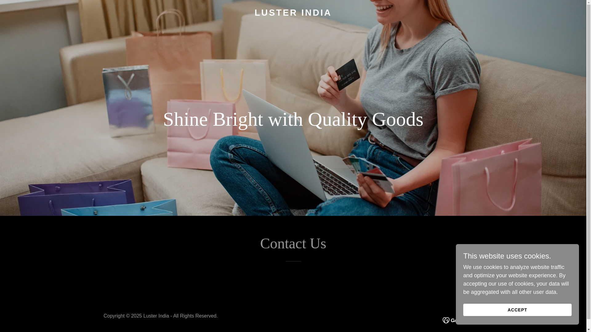 website screenshot of https://lusterindia.in/